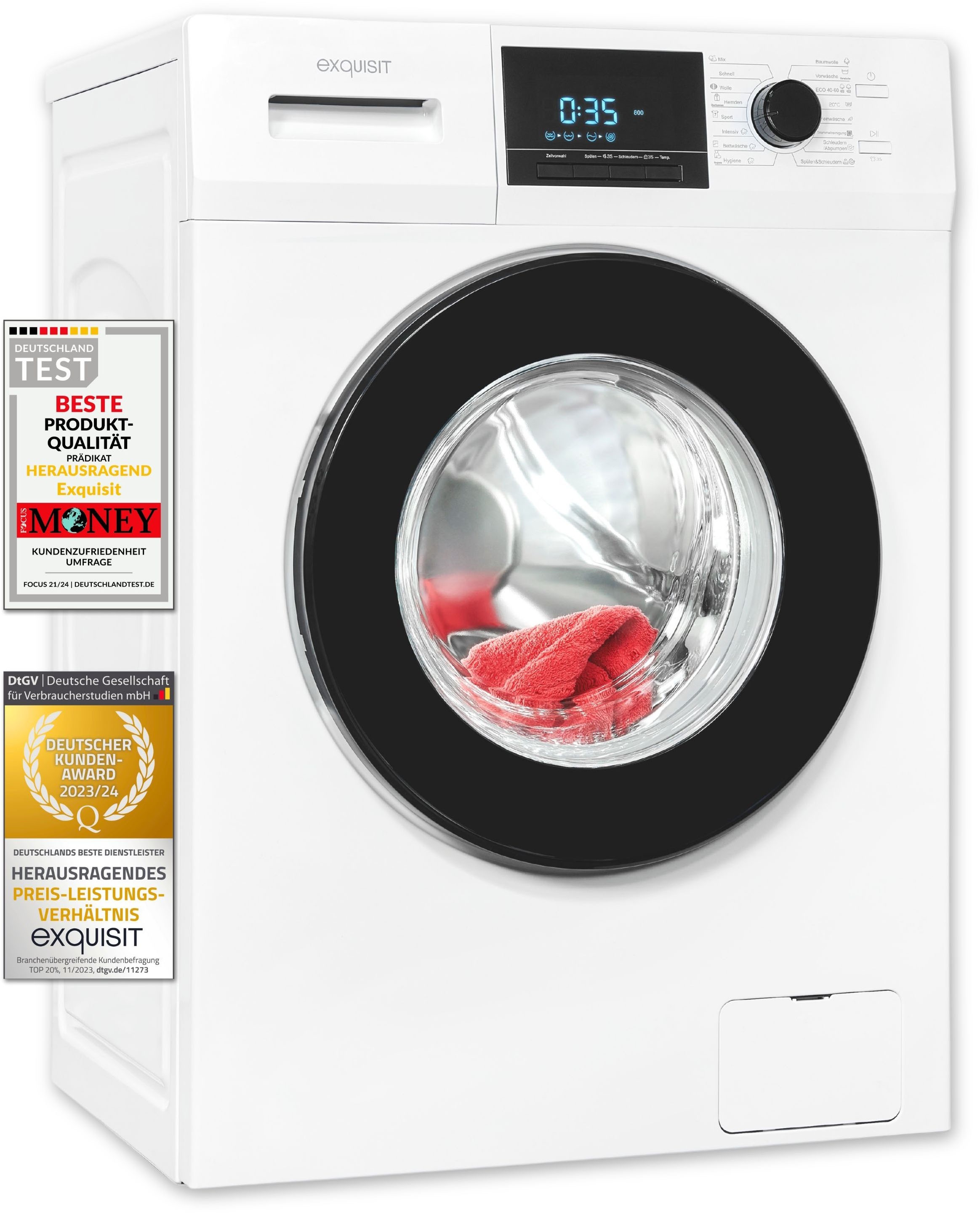 exquisit Waschmaschine »WA9214-340A«, 9 kg, 1400 U/min, Aquastop-Schlauch günstig online kaufen