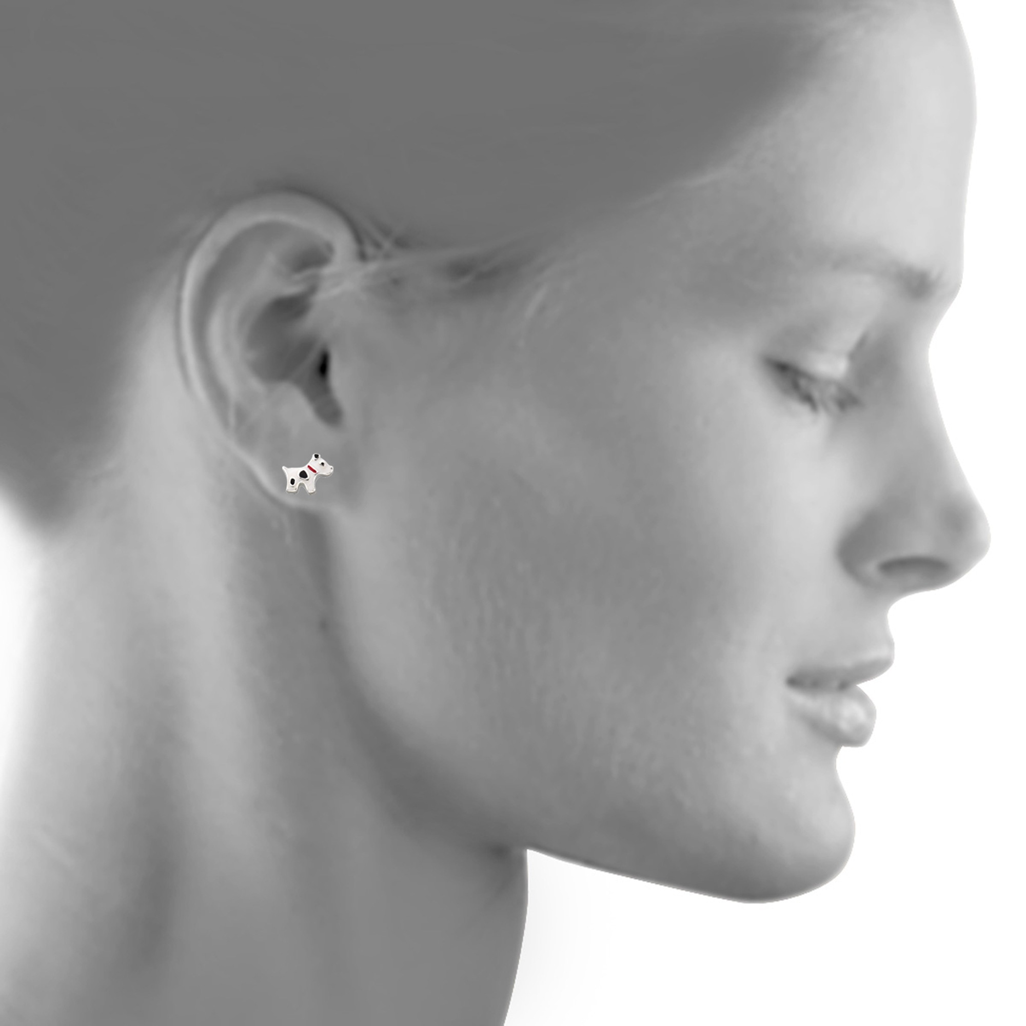 Zeeme Ohrstecker »925/- Sterling Silber Hund«