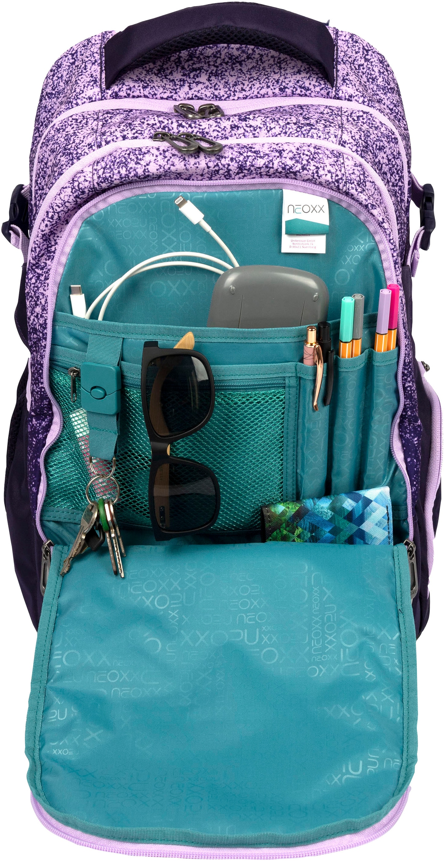 neoxx Schulrucksack »Active Pro, Glitterally perfect«