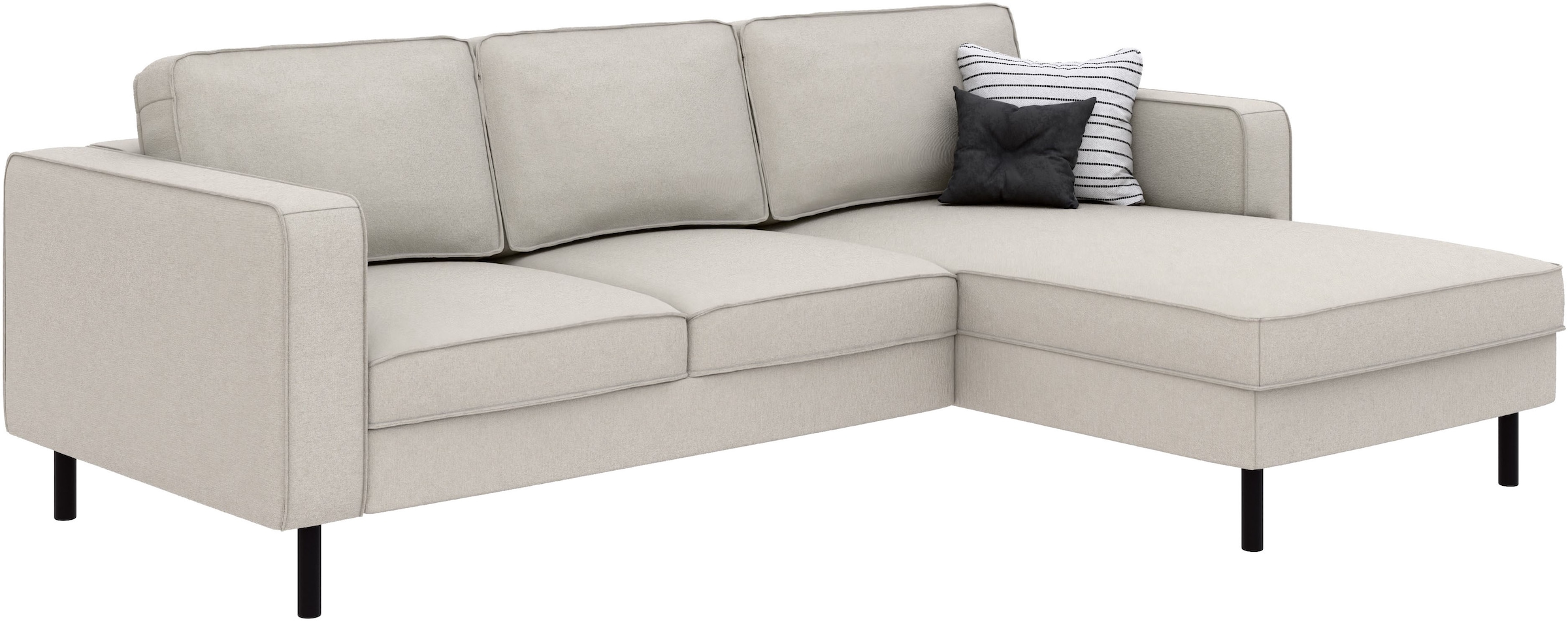 TRENDMANUFAKTUR Ecksofa »Watkins, Couch wahlweise mit Schlaffunktion & Bettkasten, auch in Cord« Recamiere beidseitig montierbar, Sofa in L-Form, Breite 232 cm