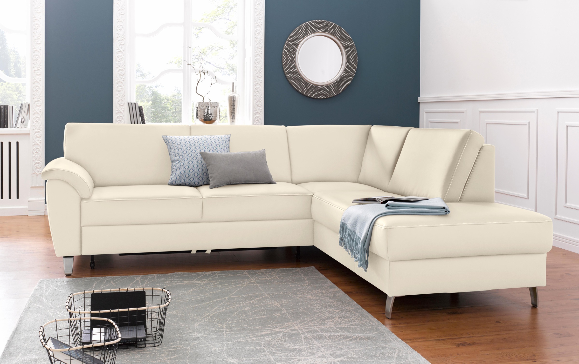 sit&more Ecksofa »Texel L-Form«, mit Federkern, wahlweise mit Bettfunktion günstig online kaufen