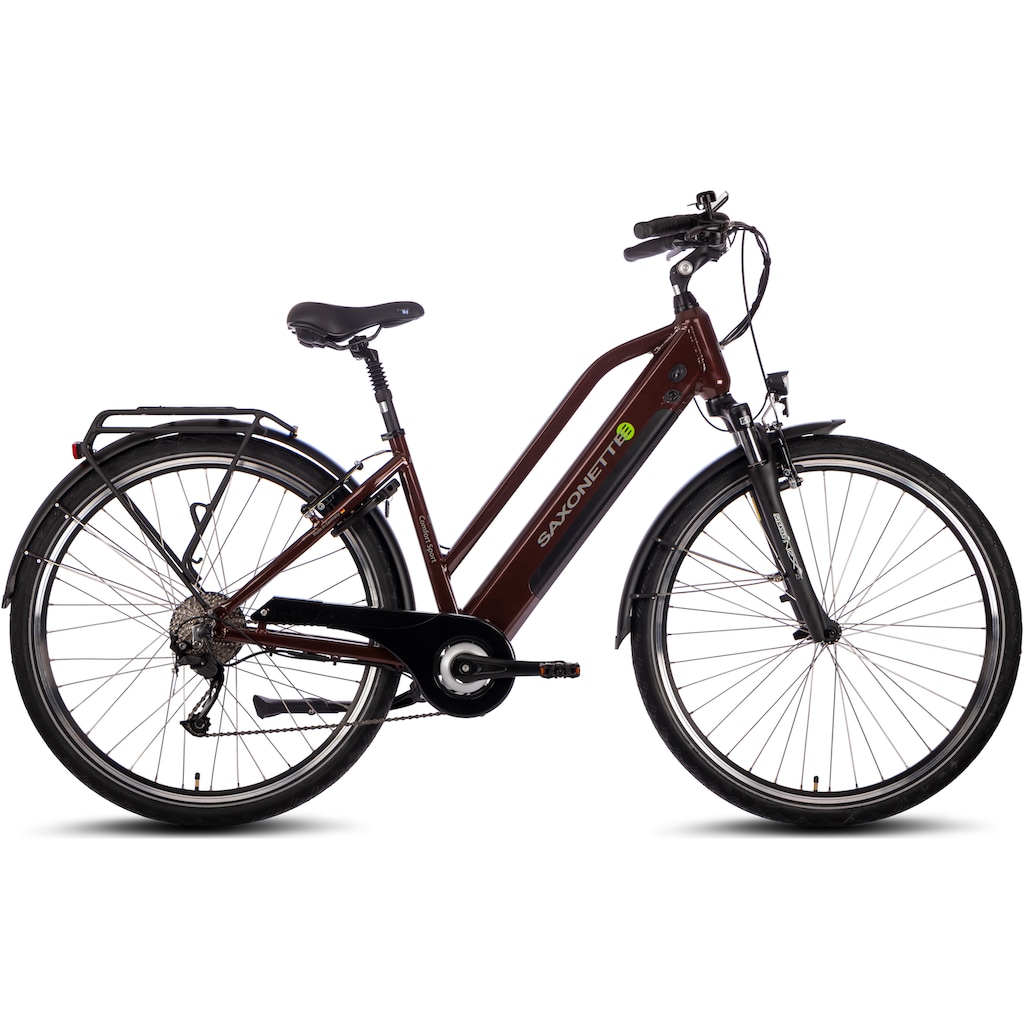 SAXONETTE E-Bike »Comfort Sport«, 9 Gang, Shimano, Alivio, Heckmotor 250 W