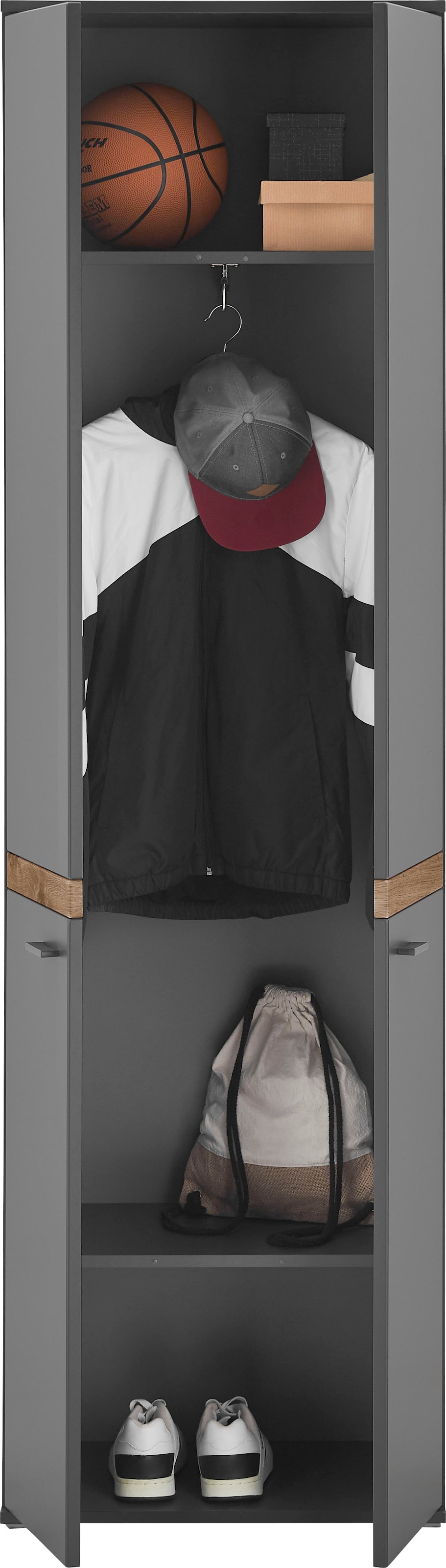 set one by Musterring Kleiderschrank »Lancaster Dielen«, (1 St.), mit ausziehbarer Kleiderstange, zwei Farben, B 60 x H 206 cm