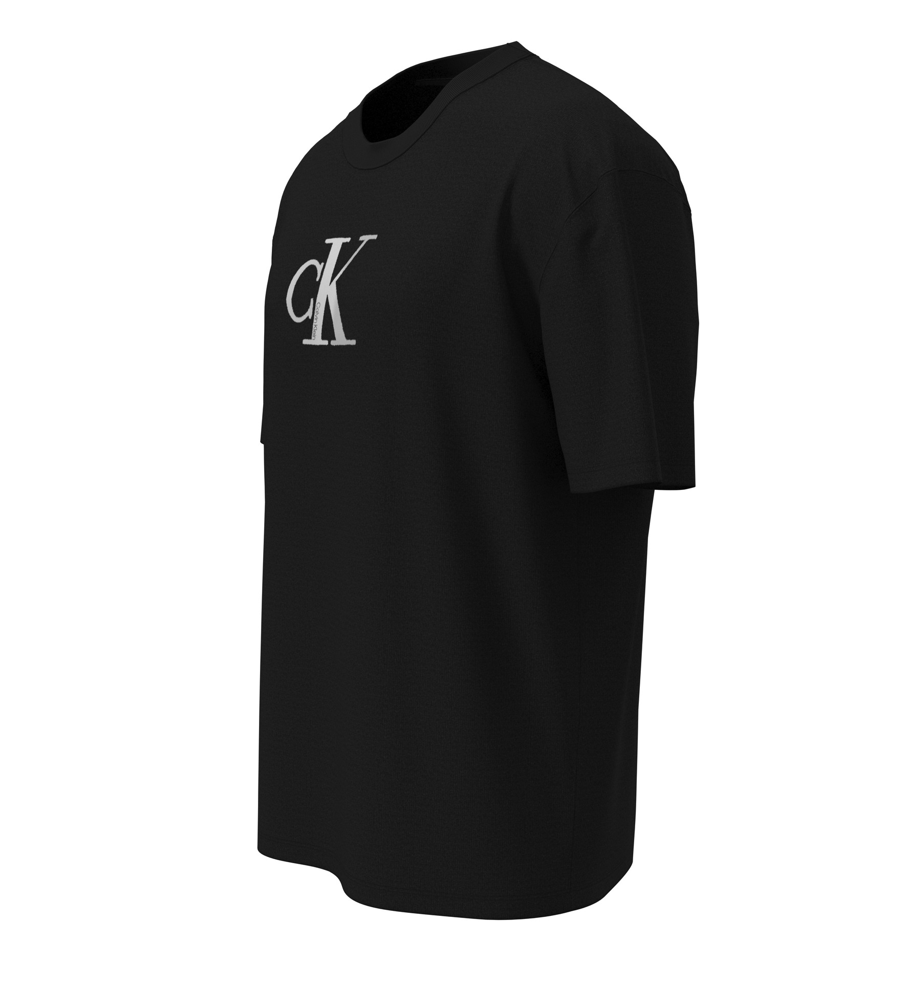 Calvin Klein Jeans T-Shirt »SS CNTR MNGRM E CLSS«, Mit Rundhalsausschnitt