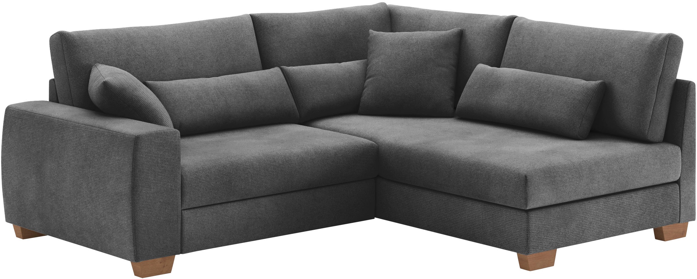Mr. Couch Ecksofa »Helena L-Form, bis 140 kg belastbar«, mit Taschenfederkern, wahlweise mit Bettfunktion
