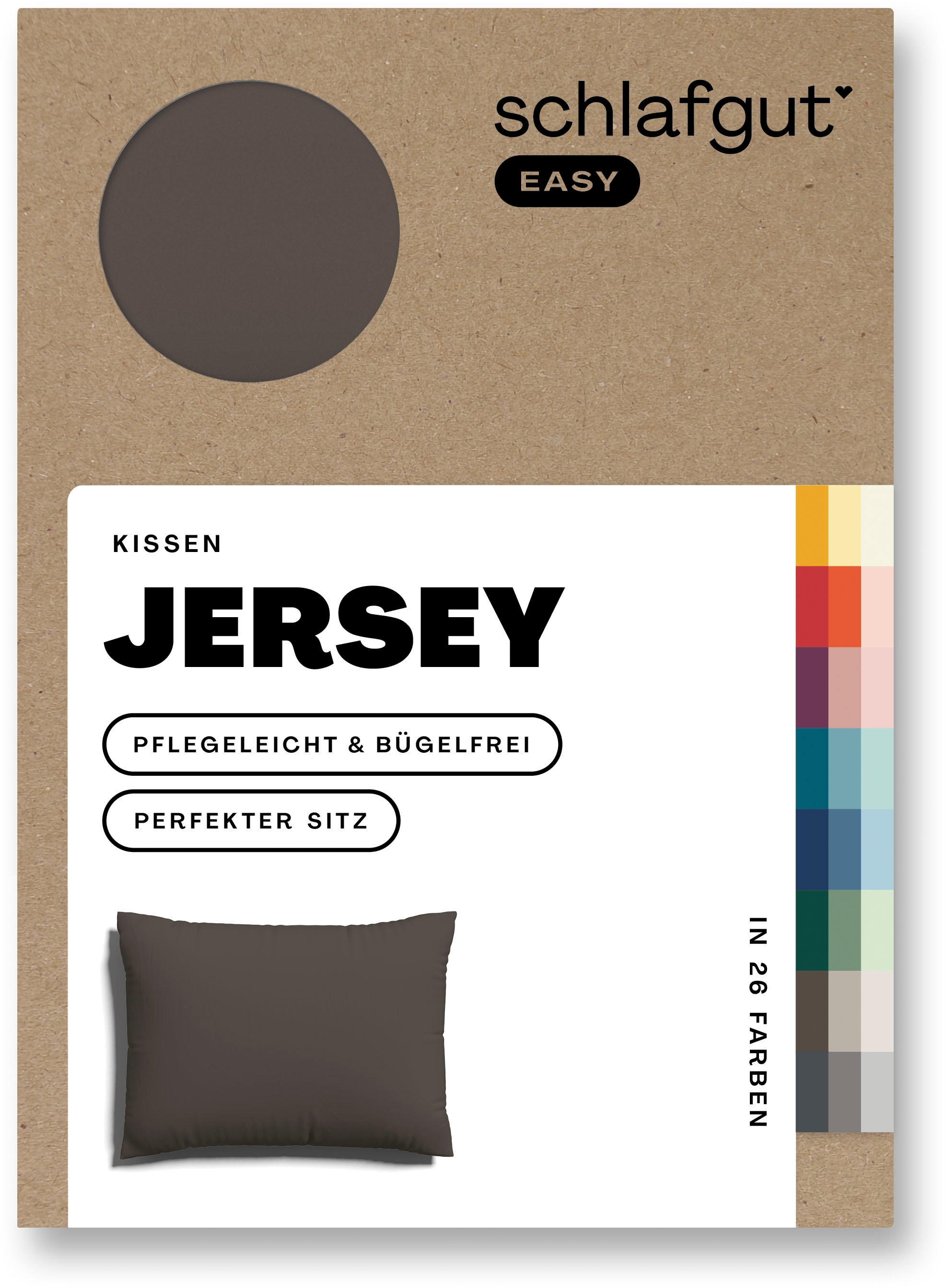 Kissenbezug »EASY Jersey«, (1 St.), Kissenhülle mit Reißverschluss, weich und...
