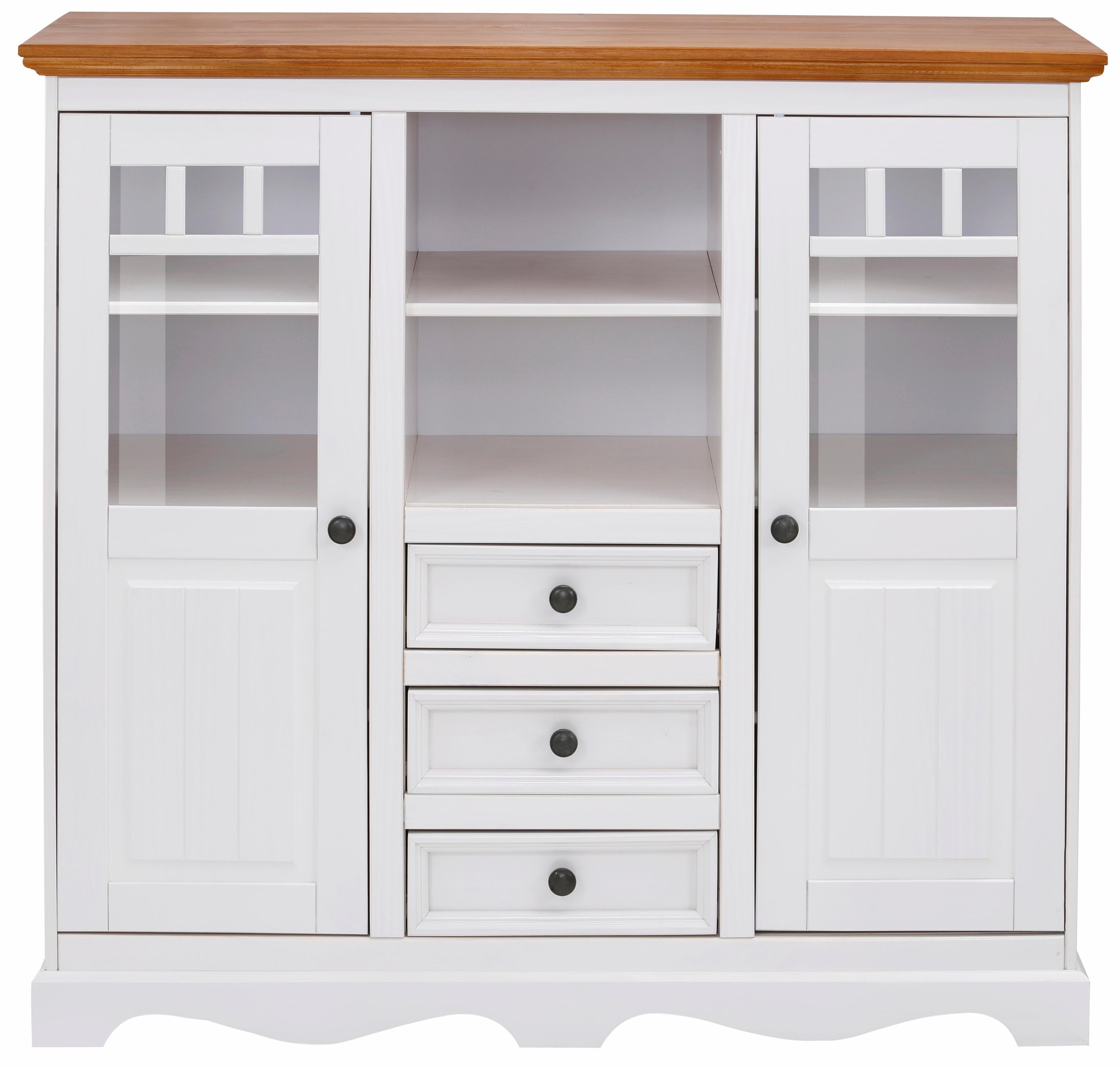 Home affaire Highboard »Melissa«, Vitrine, Breite 132 cm günstig online kaufen