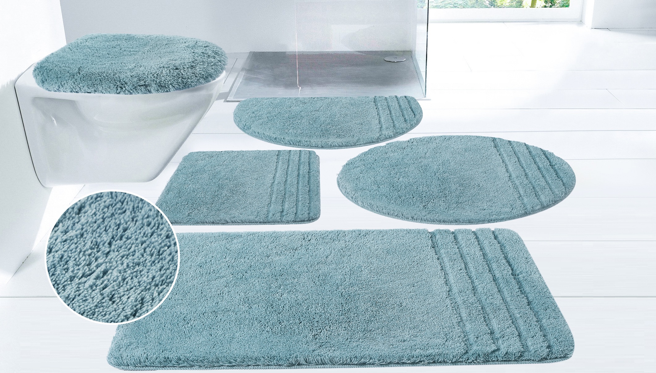 Möve Badematte »Loft, Badvorleger, Badezimmer Teppich« Höhe 30 mm rutschhem günstig online kaufen