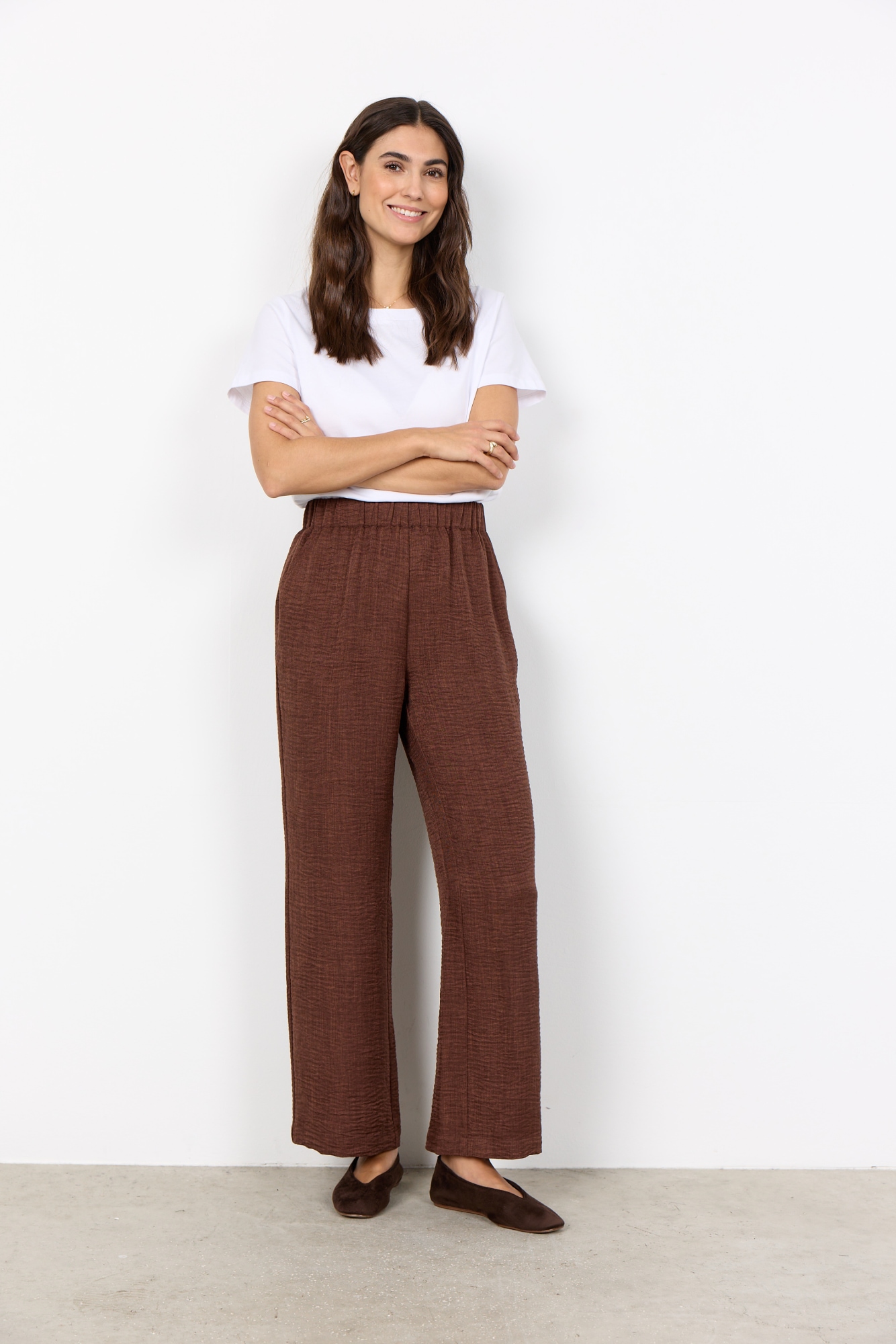 soyaconcept Schlupfhose »SC-CHARISSA 3-C«  aus Polyester, langer Schnitt, elastischer Bund, pflegeleicht
