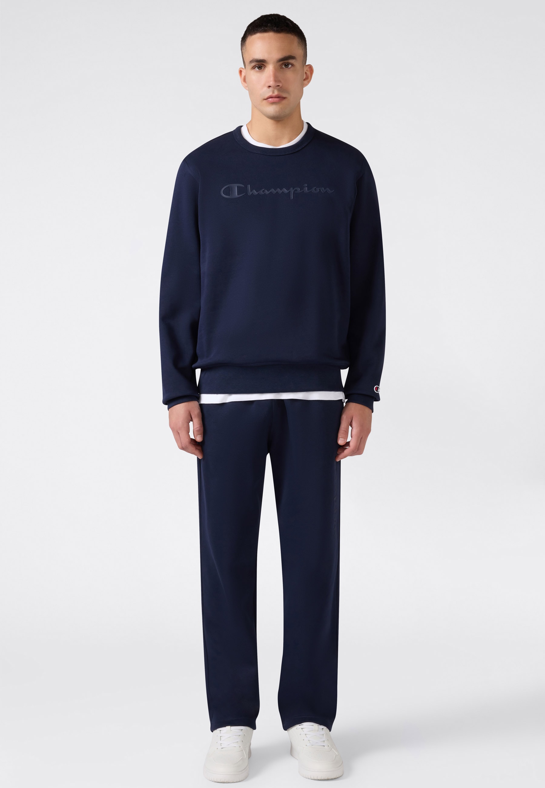 Champion Jogginghose »SPORTWEAR OPEN HEM PANTS Standard Fit«  mit geradem Standard Fit, aus Baumwolle und Polyester