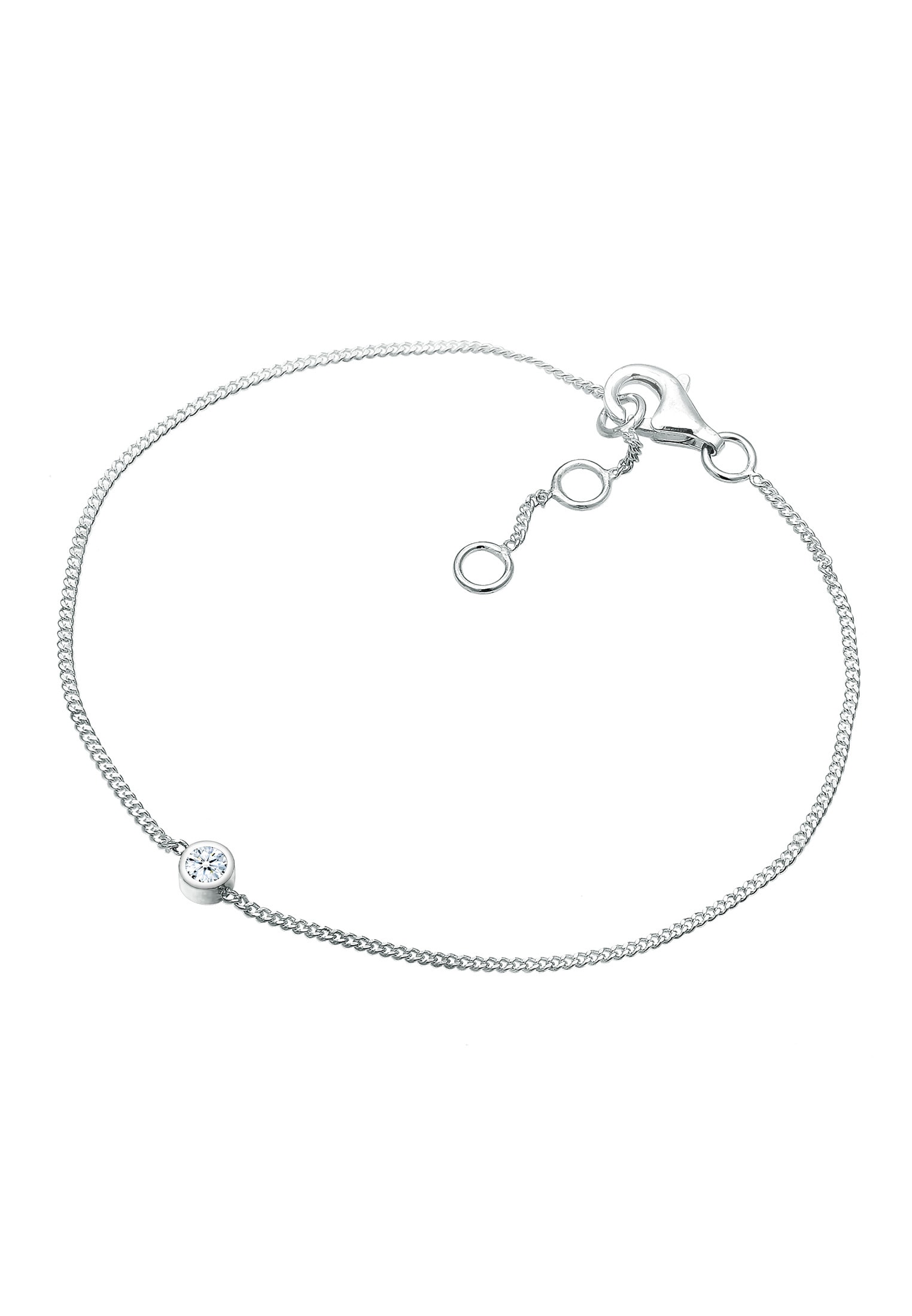 Elli DIAMONDS Armband »Diamanten Weiß Brillantschliff (0.06 ct) 925 Sterling Silber«