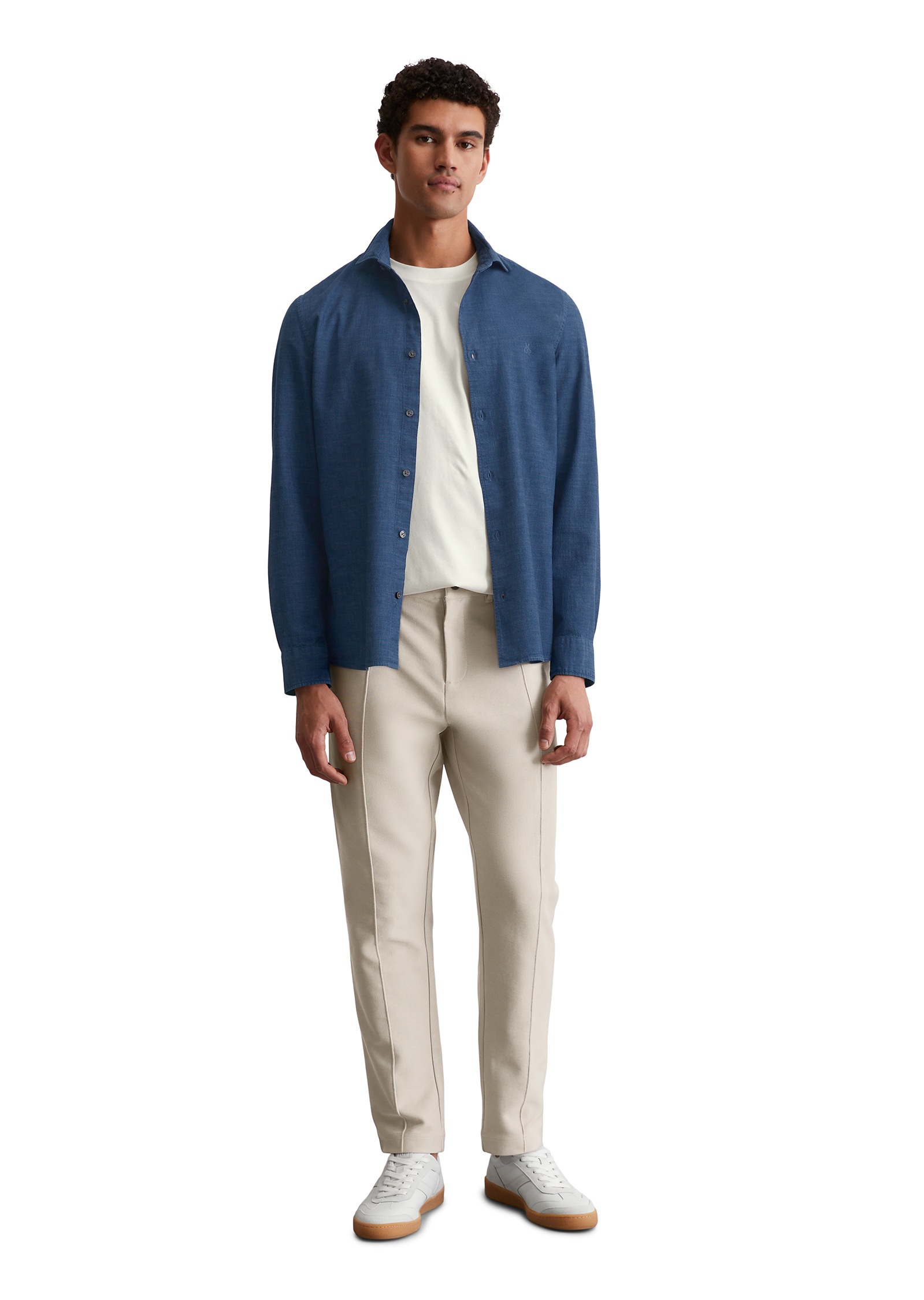 Marc O'Polo Langarmhemd, weiche, leichte Chambray-Qualität