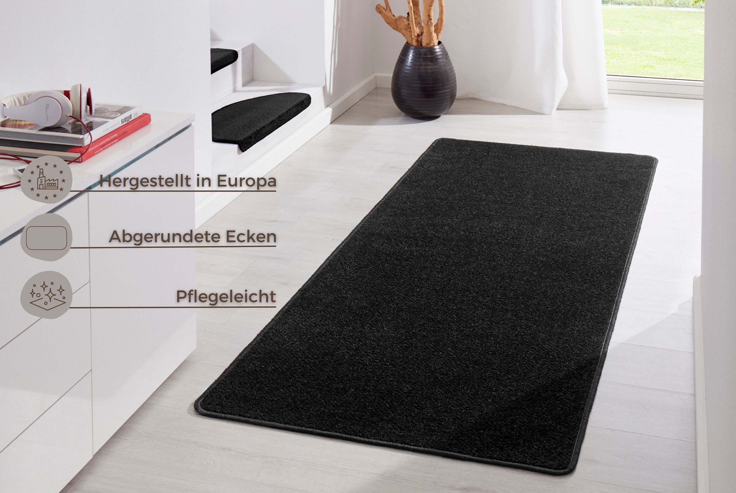 2. Bild von HANSE Home Läufer »Fancy«, rechteckig, Kurzflor, Weich, Einfarbig, Wohnzimmer, Schlafzimmer, Esszimmer