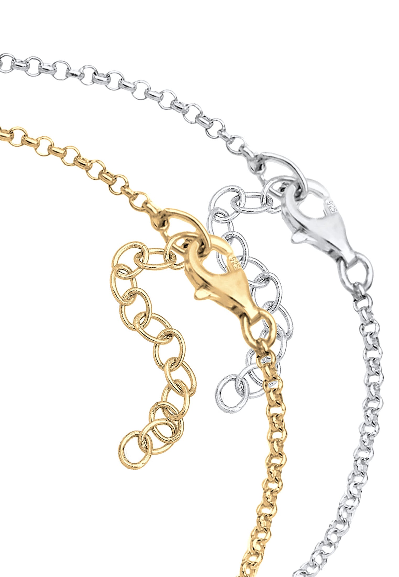 Elli Armband »Erbskette Friends Flügel Bi-Color 925er Silber«