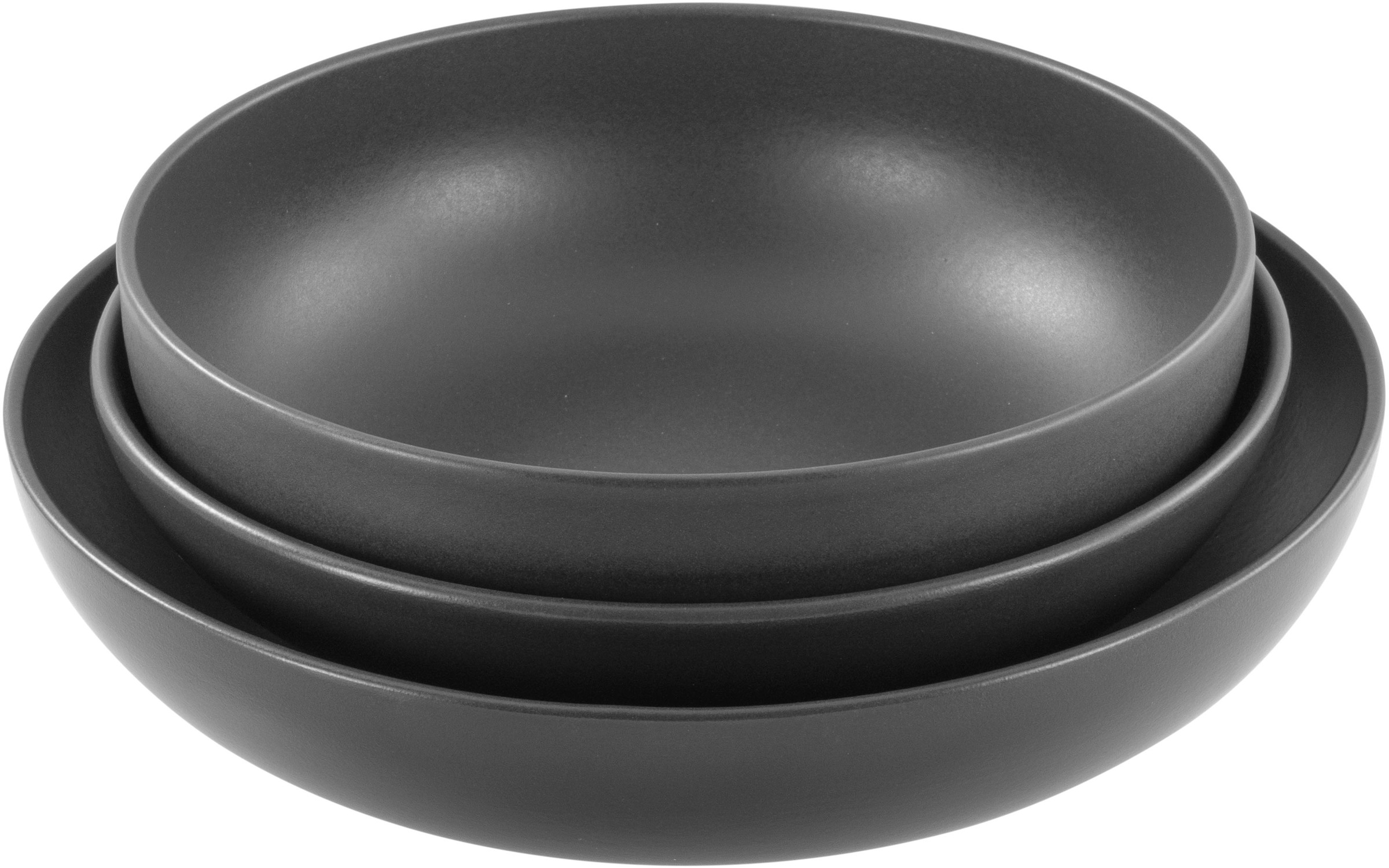 CreaTable Servierschale »Uno black, Servierschalen Set 3-tlg« 3 Stk. aus St günstig online kaufen