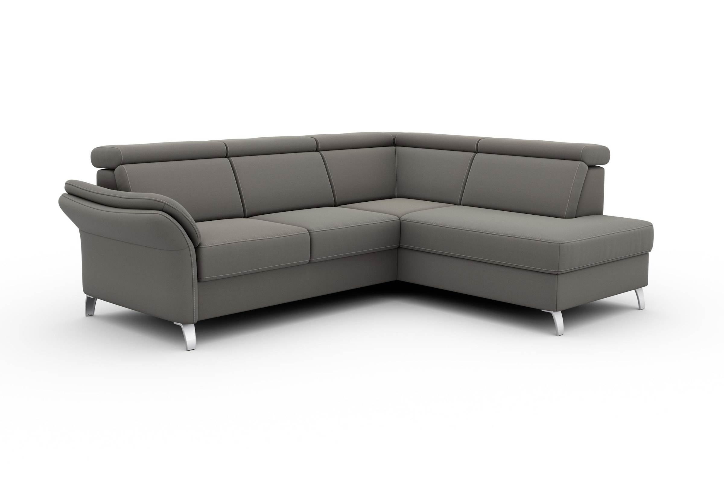sit&more Ecksofa »Vincenzo L-Form«, inklusive Kopfteilverstellung, wahlweise mit Bettfunktion, Bettkasten