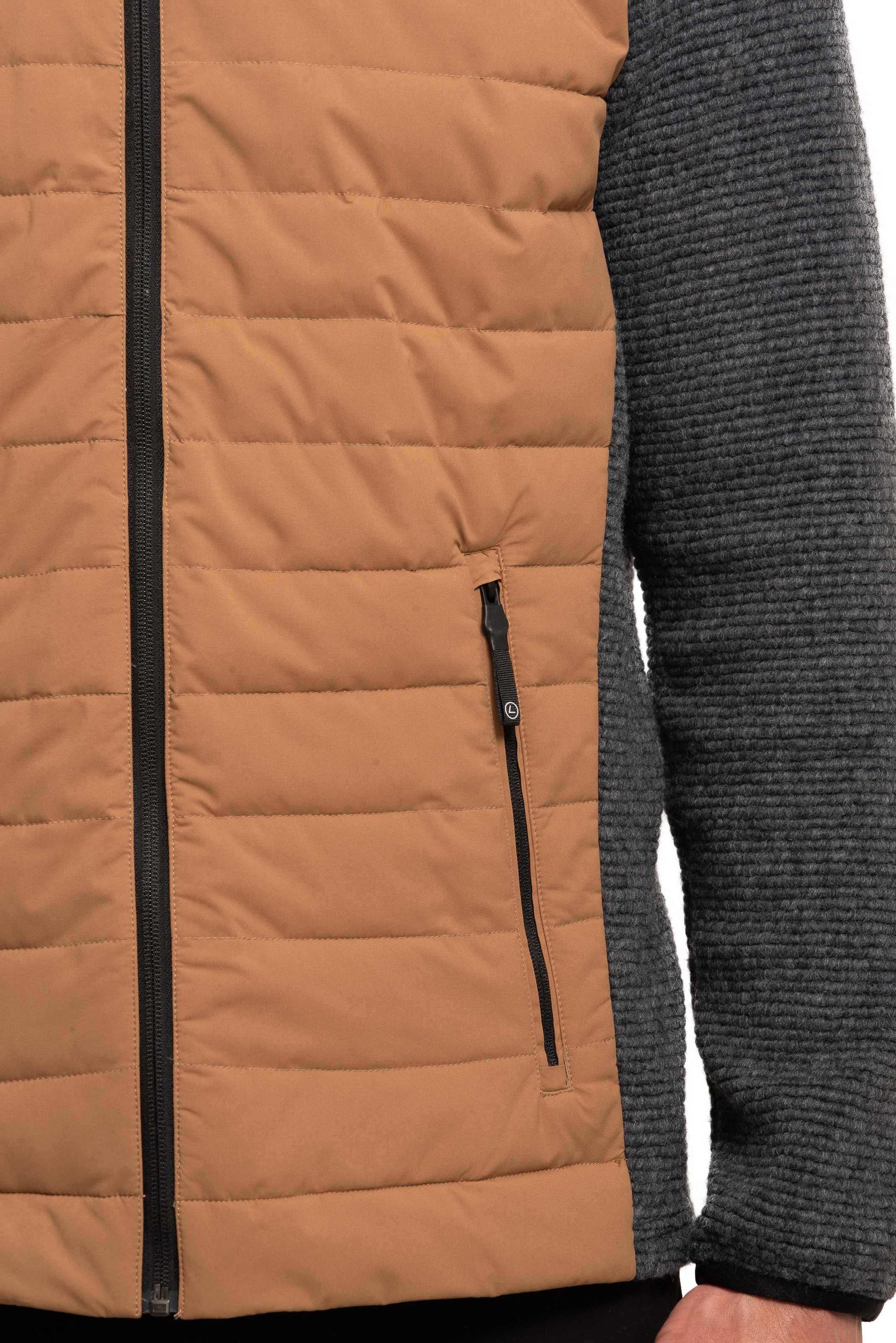 Luhta Hybridjacke »H STEPP/SWEATJACKE ANTTOLA« im Materialmix aus Steppware und Strickfleece, mit Stehkragen