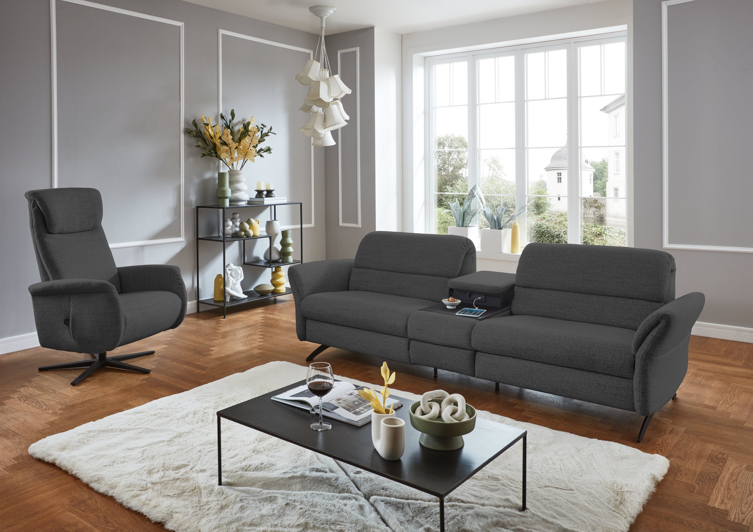 Places of Style 3-Sitzer "Bellaria, inklusive 2x Relaxfunktion motorisch mi günstig online kaufen