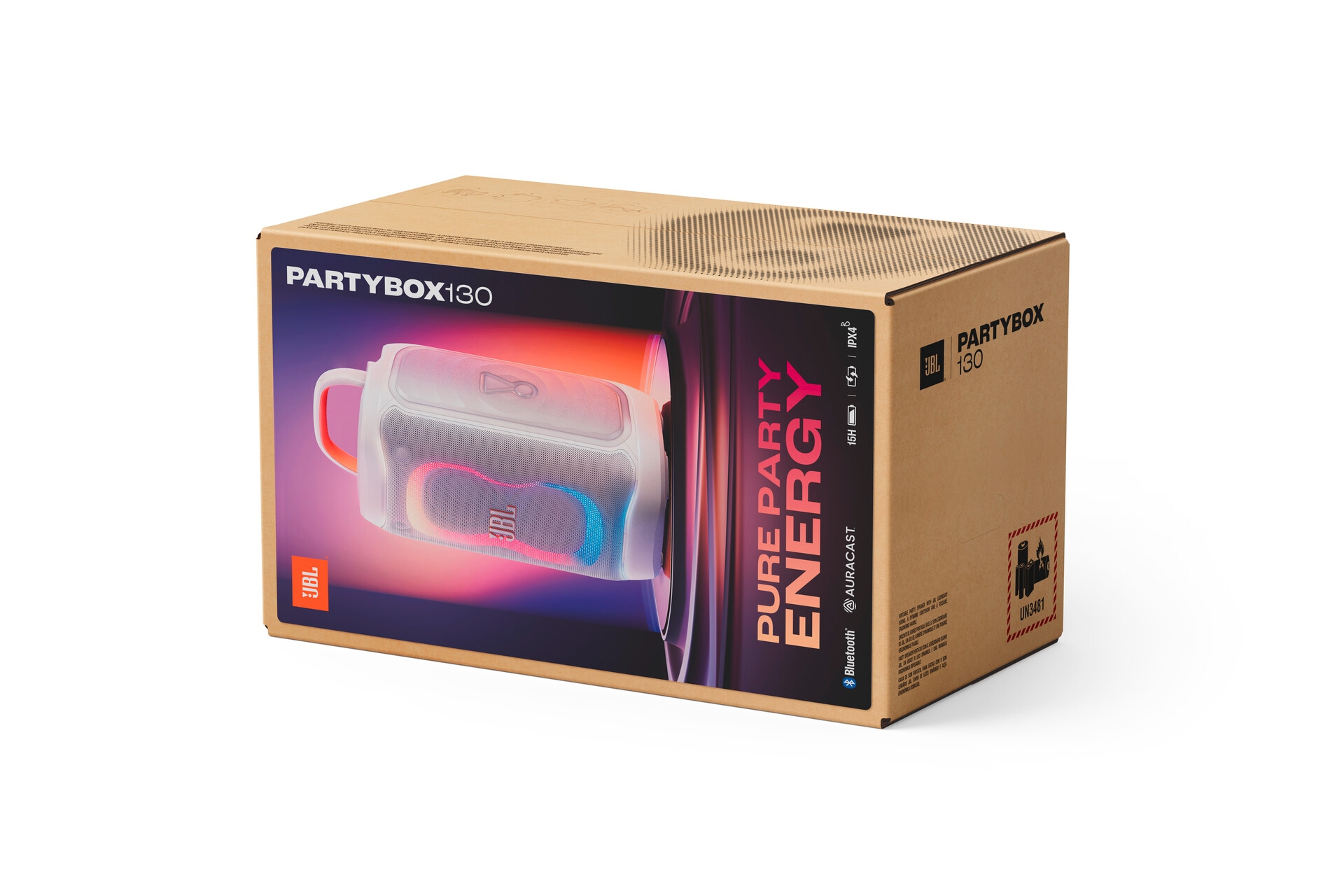 JBL Party-Lautsprecher »PartyBox 130« (A2DP Bluetooth | AVRCP Bluetooth | Bluetooth 200 W) Tragbarer Partylautsprecher mit legendärem JBL Sound und Lichtshow