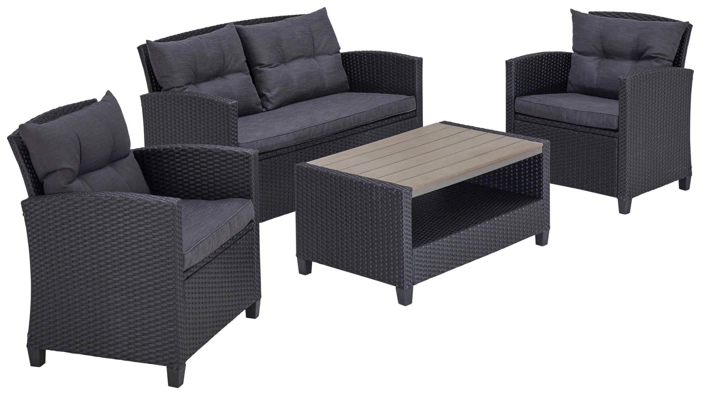 KONIFERA Gartenlounge-Set »St. Tropez« Set, 1x2er Sofa, 2x Sessel,1x Tisch günstig online kaufen