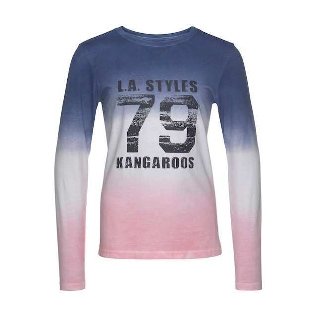 KangaROOS Langarmshirt, mit modischem Farbverlauf jetzt im %Sale