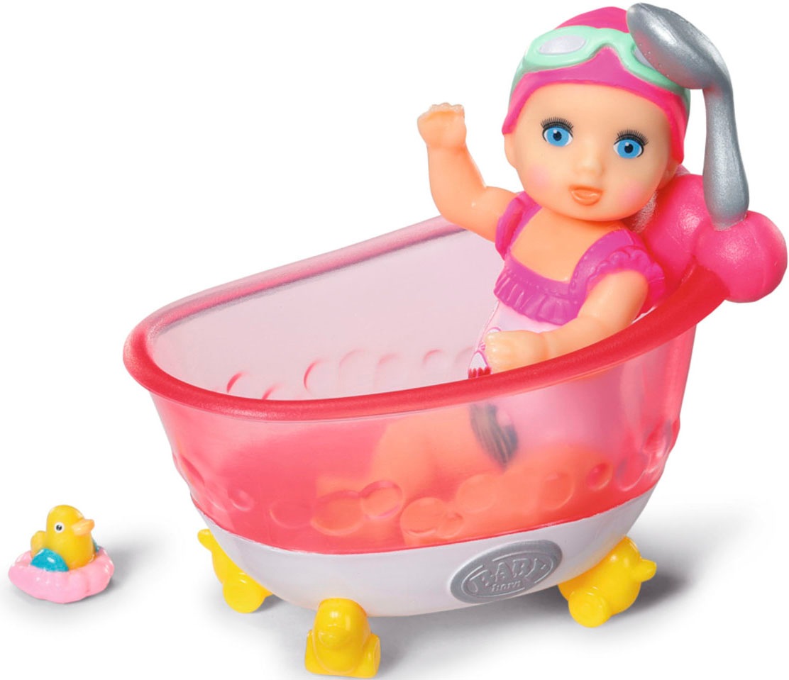 Baby Born Minipuppe »Baby born® Minis Badewanne«, inklusive Baby born® Mini Puppe