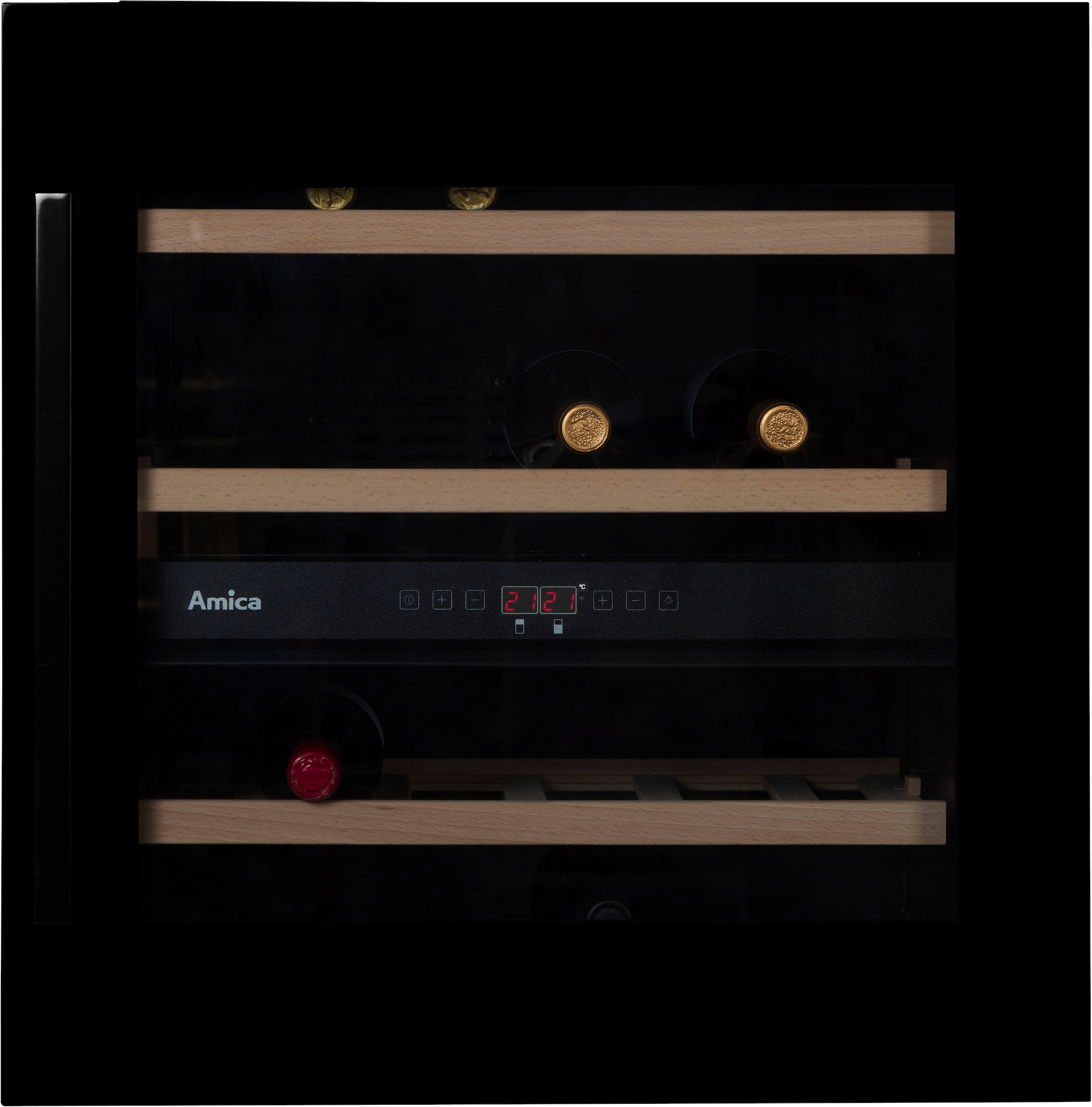 Amica Einbauweinkühlschrank »WCB2K60B36.1 / WK 341 212 S«, für 37 St. Standardflaschen á 075l