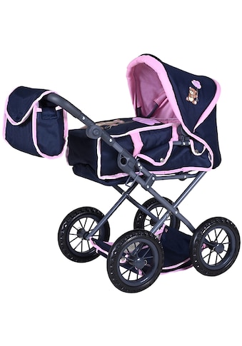 Kombi-Puppenwagen »Ruby - Navy Pink Baer«