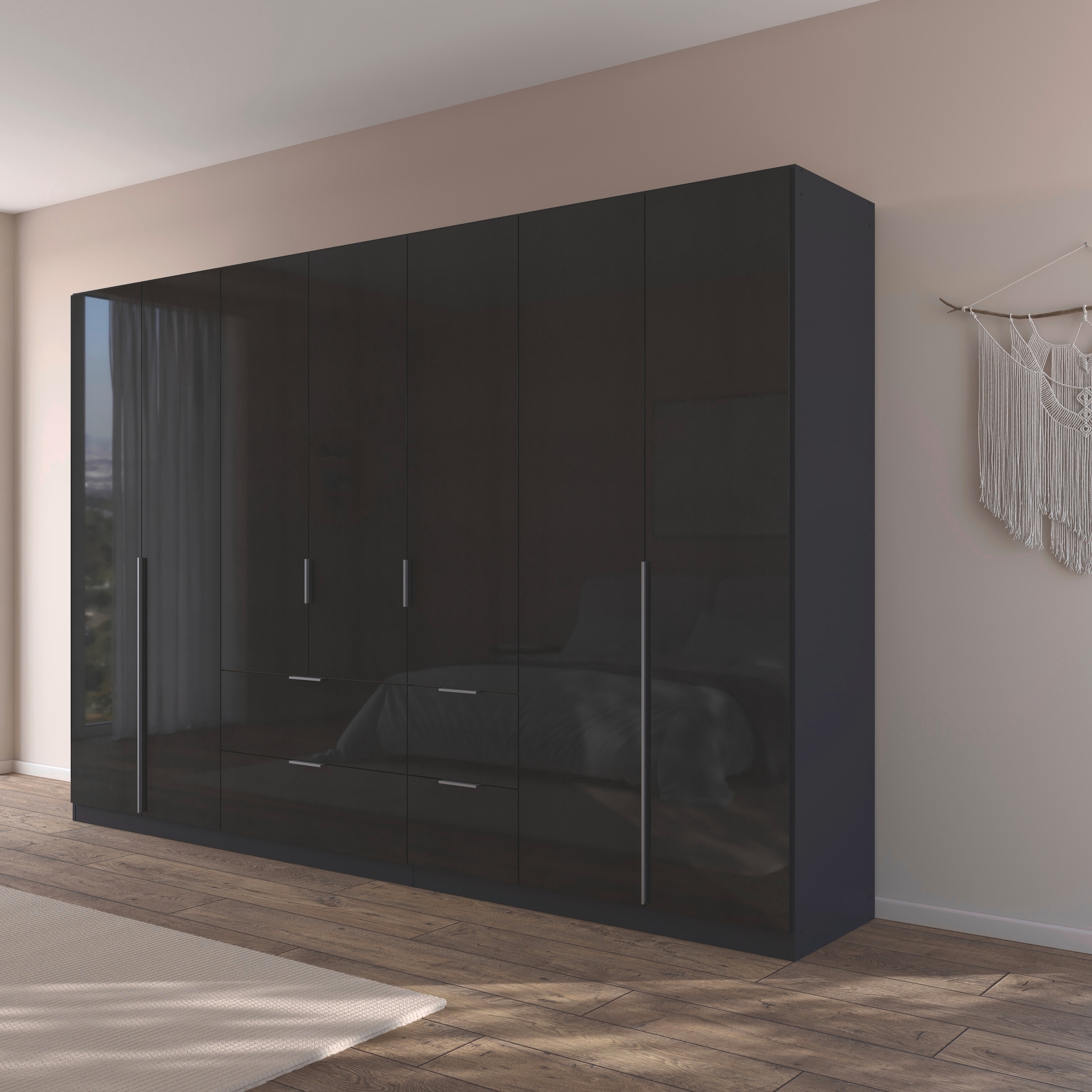 rauch Drehtürenschrank »Kleiderschrank Schrank Garderobe AGORDO mit Dekor- oder Hochglanzfront«, mit Außenschubkästen, in 6 Breiten und 2 Höhen MADE IN GERMANY