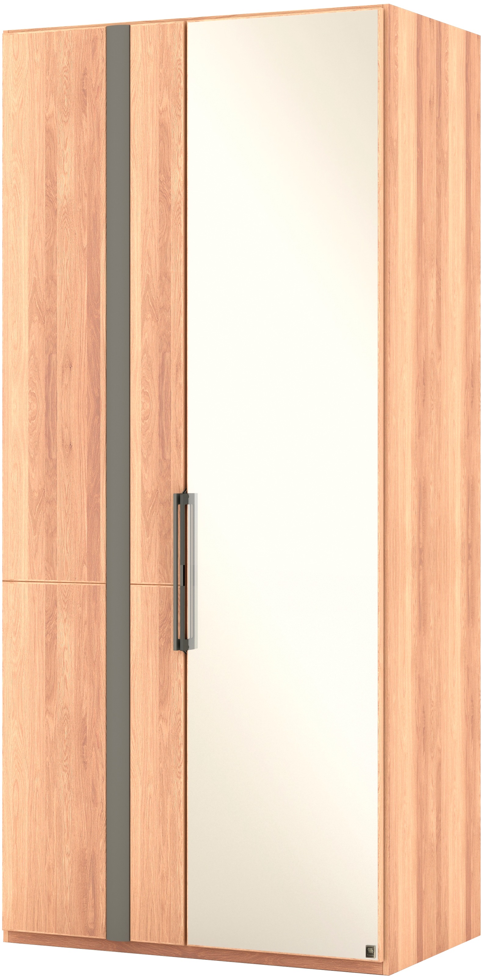 Musterring Drehtürenschrank »Sorrent, Kleiderschrank, Schrank, teilmassiv Eiche«, (mit Türdämpfern, in 5 Breiten & 2 Höhen, extra Böden, MADE IN GERMANY), Türen Eiche massiv oder als Parsol-Bronze-Spiegel, verschiedene Maße
