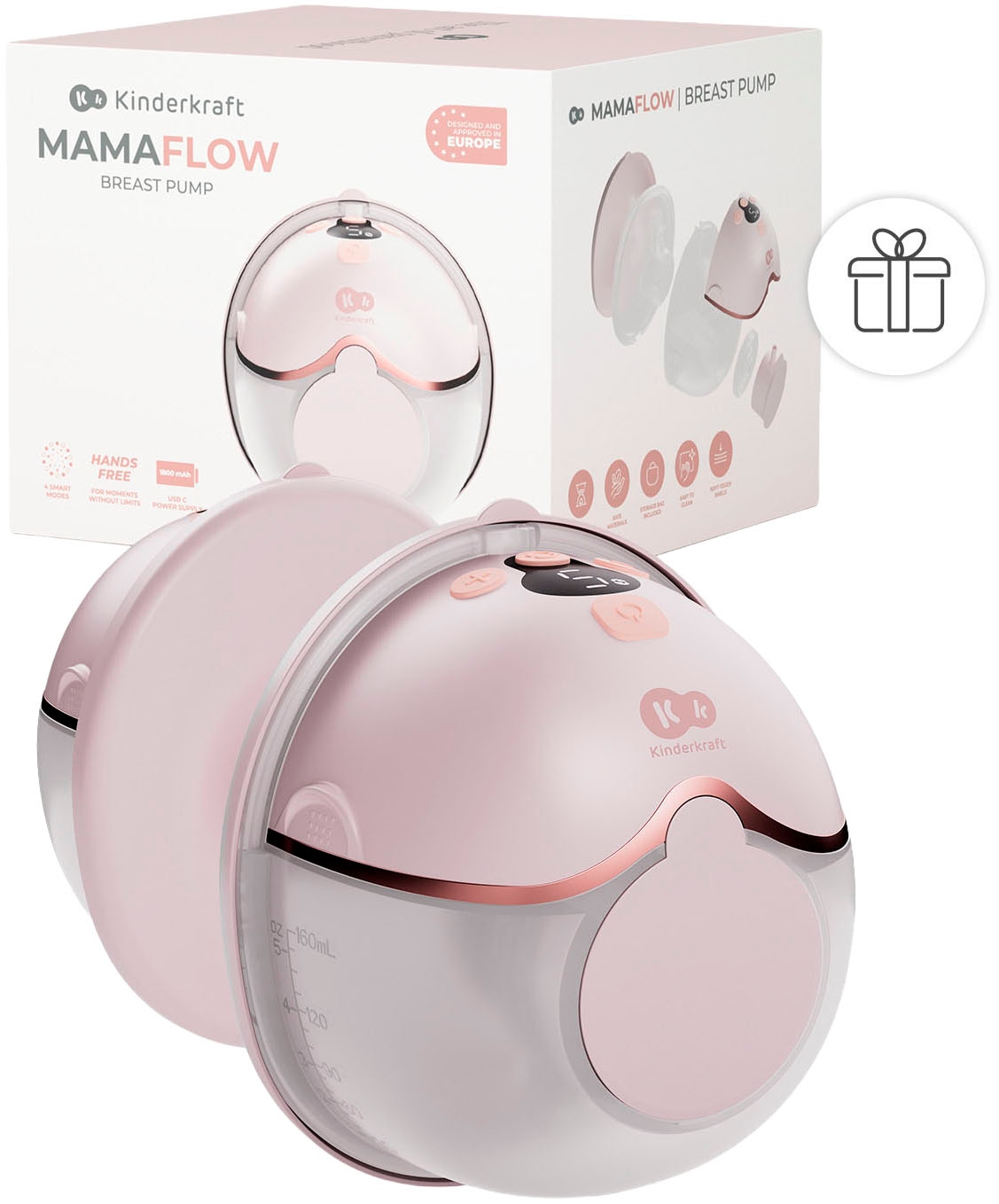 Kinderkraft Elektrische Milchpumpe »MAMAFLOW« mit 4 Modi; ideal für die Handtasche