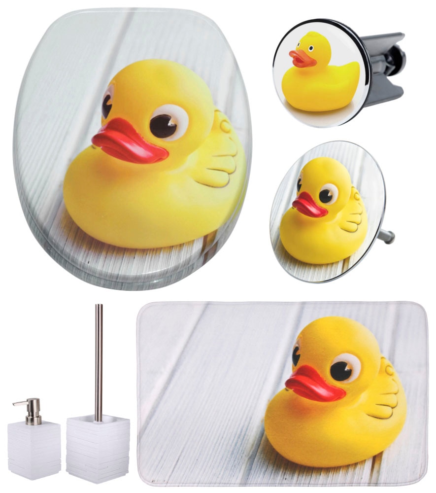 Sanilo Badaccessoire-Set »Ente«, (Komplett-Set, 6 tlg.), bestehend aus WC-S günstig online kaufen