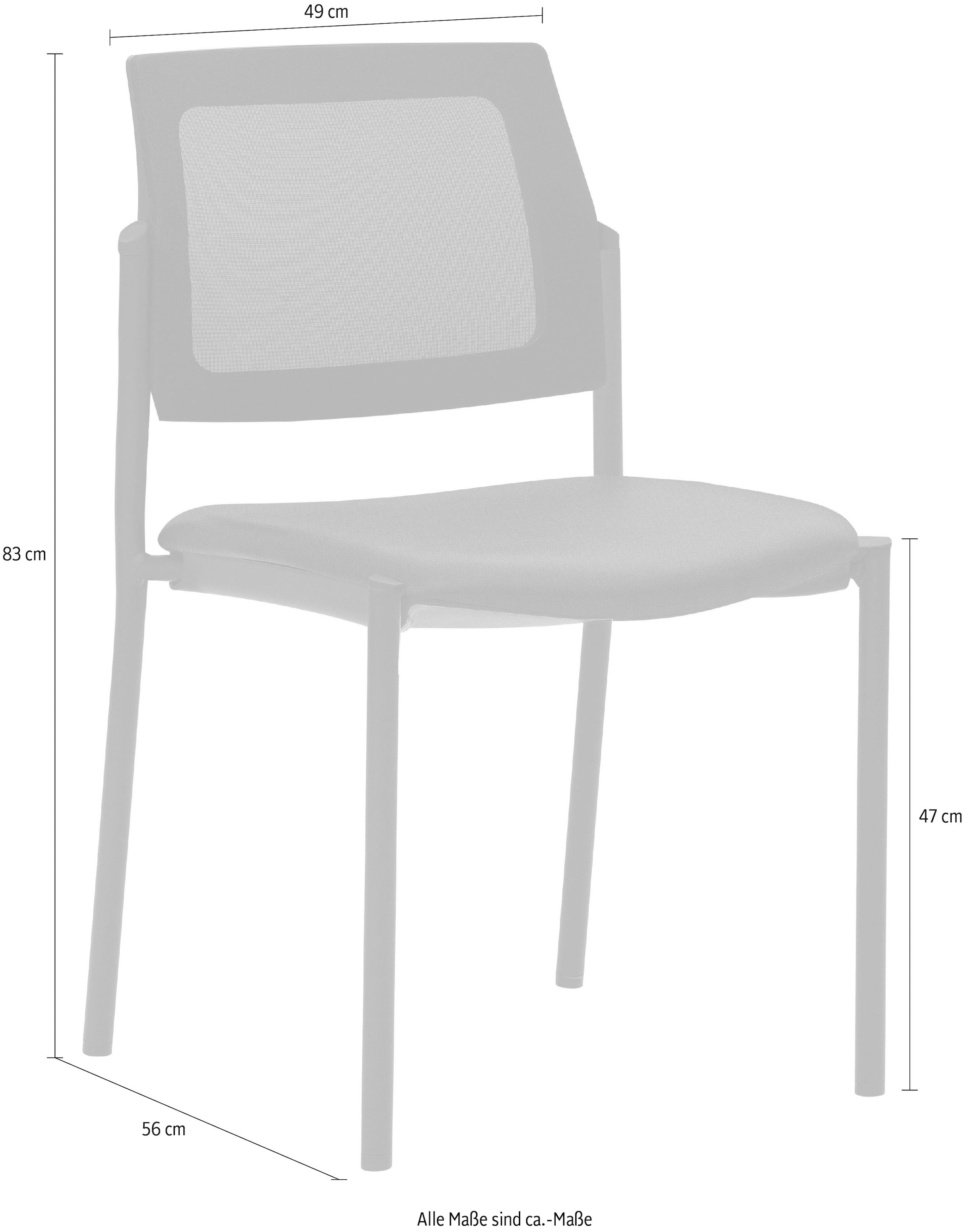 Mayer Sitzmöbel Besucherstuhl »2519«, Struktur (recyceltes Polyester), stapelbar bis 6 Stück