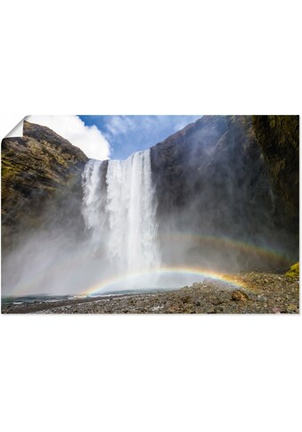 Artland Wandbild »ISLAND Skogafoss mit Regenbogen«, Wasserfallbilder, (1 St.), in... kaufen