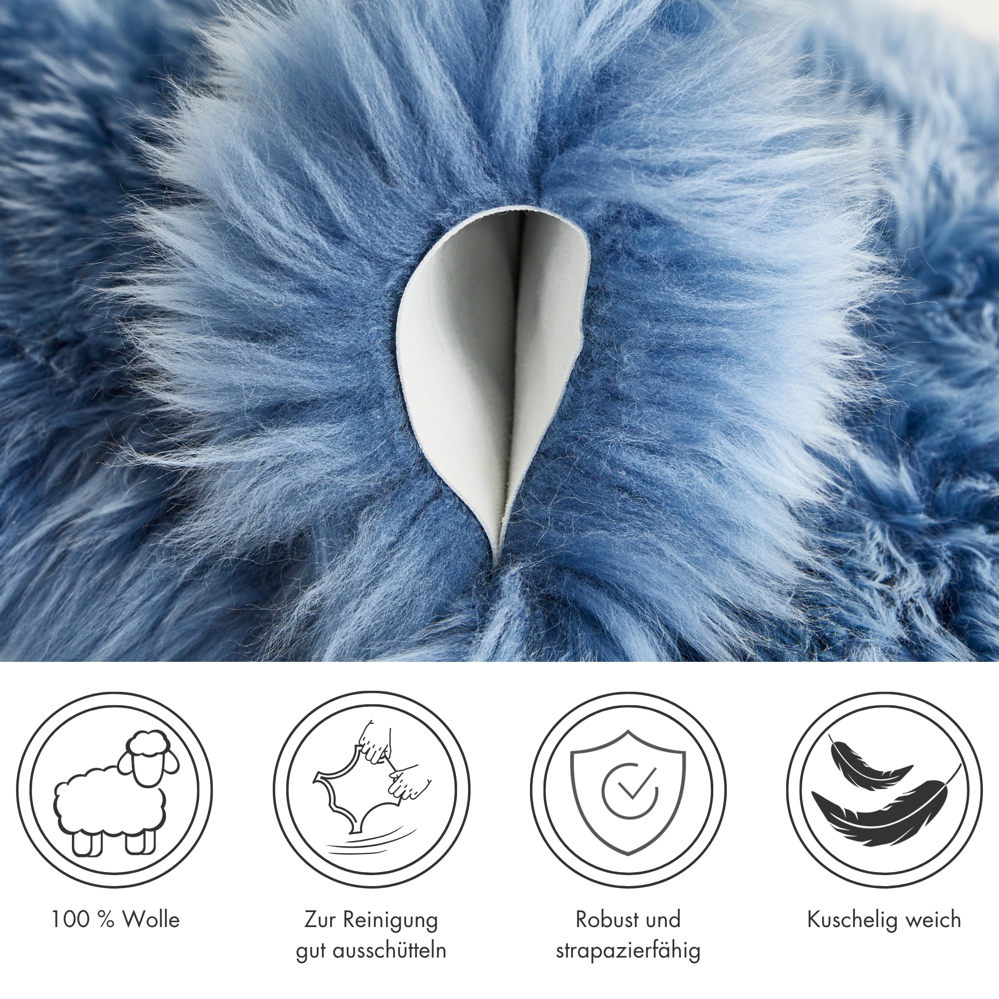 LUXOR living Fellteppich »Schaffell Namika«, fellförmig, 50 mm Höhe, echtes Lammfell, weich & flauschig, große Farbauswahl, in 2 Größen