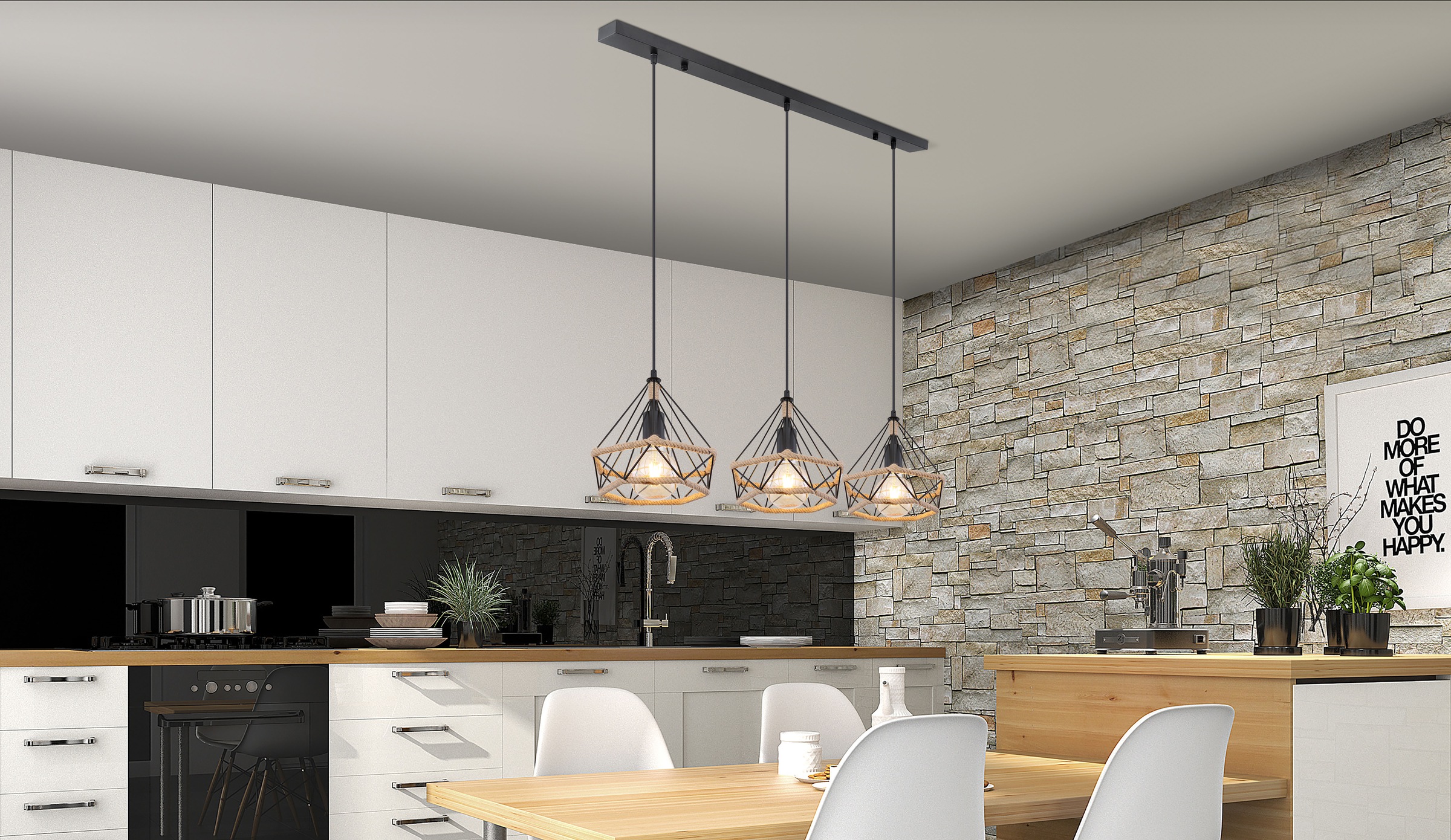 GLOBO LIGHTING Hängeleuchte »ULLEU« E27 Hängelampe/Pendelleuchte/Esszimmer/ günstig online kaufen