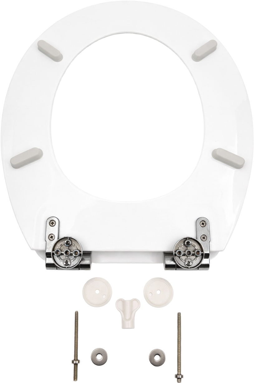 welltime WC-Sitz »Uni« Holzkern, mit Absenkautomatik, kratzfest