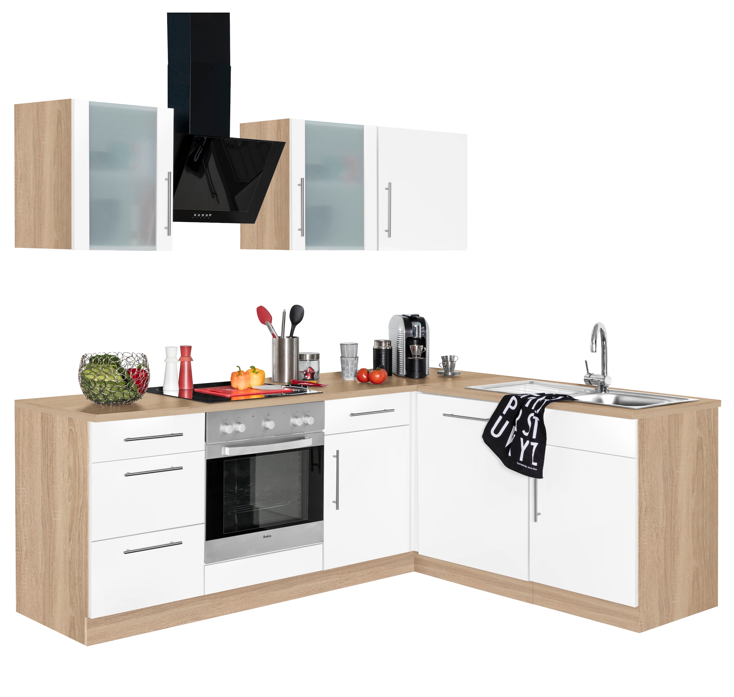 wiho Küchen Winkelküche »Cali«, mit Stellbreite 220 170 jetzt cm E-Geräten, %Sale im x