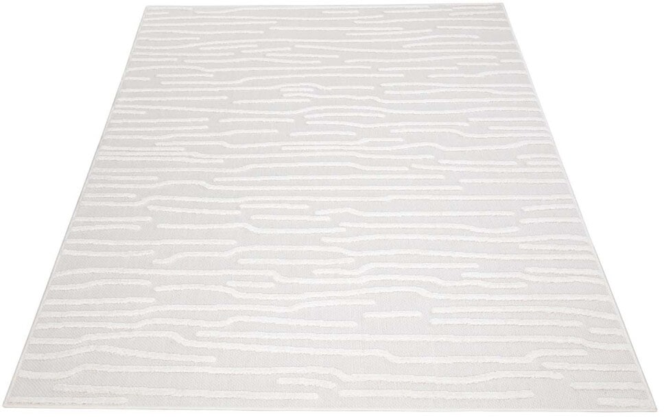 Carpet City Teppich »In-& Outdoorteppich Santorini 450, 3D-Effekt, Gestreift«, rechteckig, 5 mm Höhe, Wetterfest & UV-beständig für Terrasse, Balkon, Küche, Flur