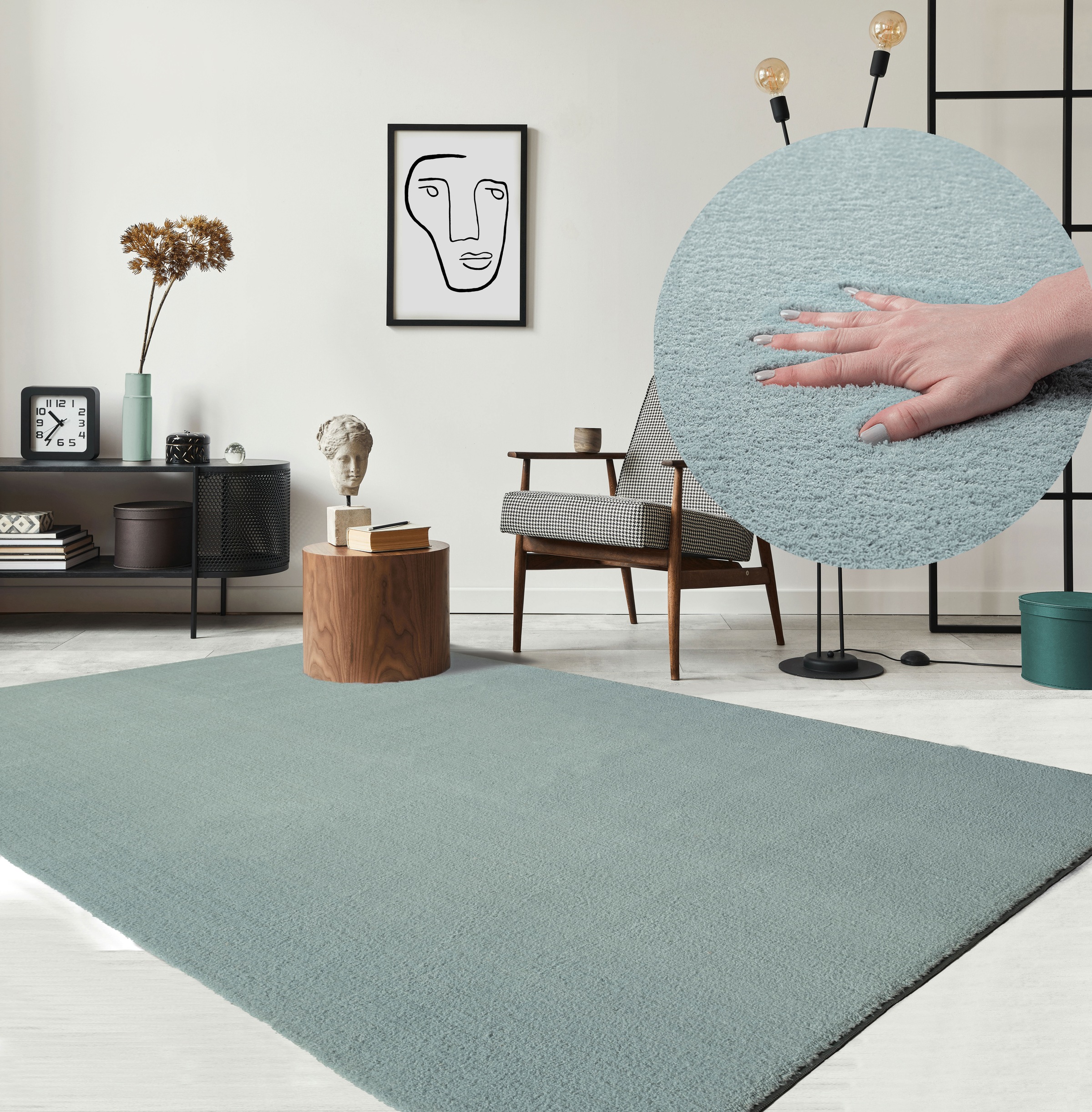 the carpet Teppich »Relax«, rechteckig, 16 mm Höhe, waschbarer Wohnzimmer Teppich modern rutschfest