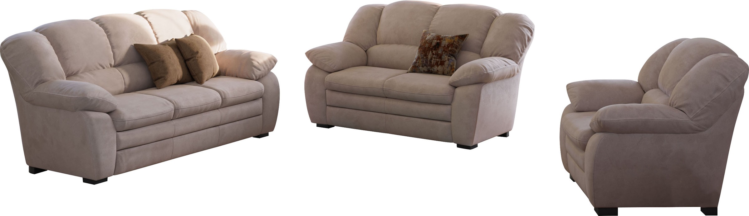 COTTA Polstergarnitur »Casino« Set, 3 Stk. tlg. Sessel, 2-Sitzer, 2,5-Sitze günstig online kaufen