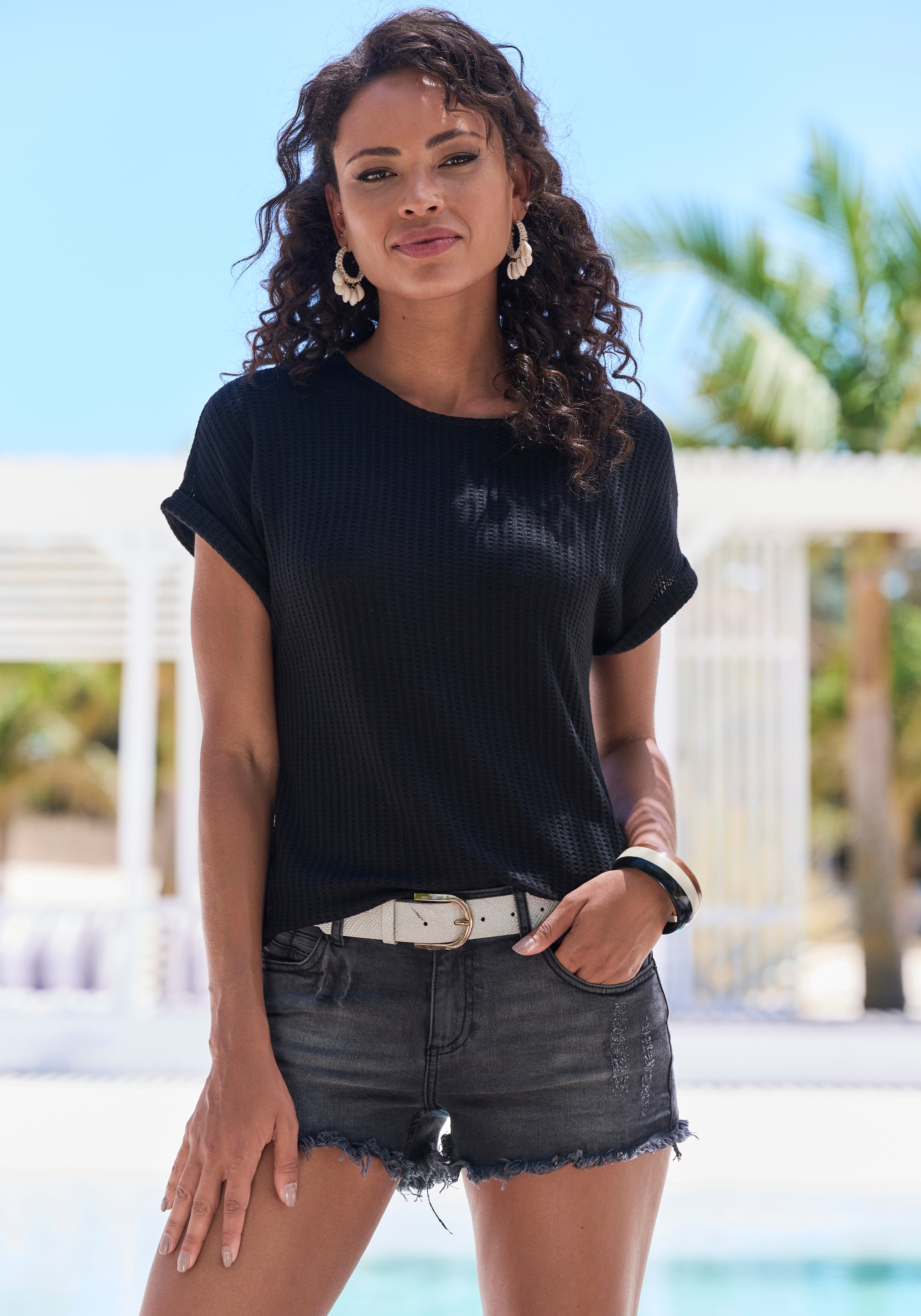 Vivance Kurzarmshirt »aus weicher Piqué-Qualität«