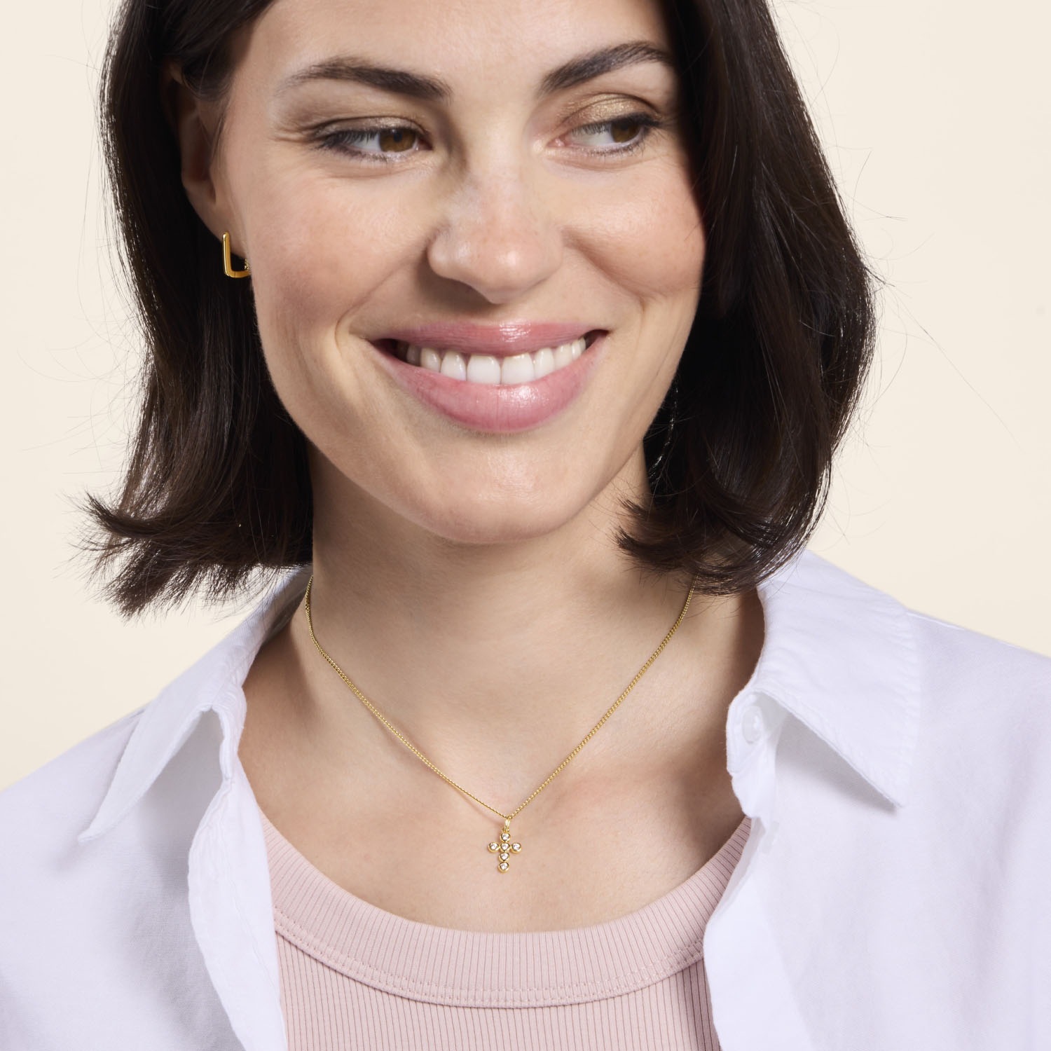 Amor Kreuzanhänger »2039079«  mit Zirkonia (synth.)