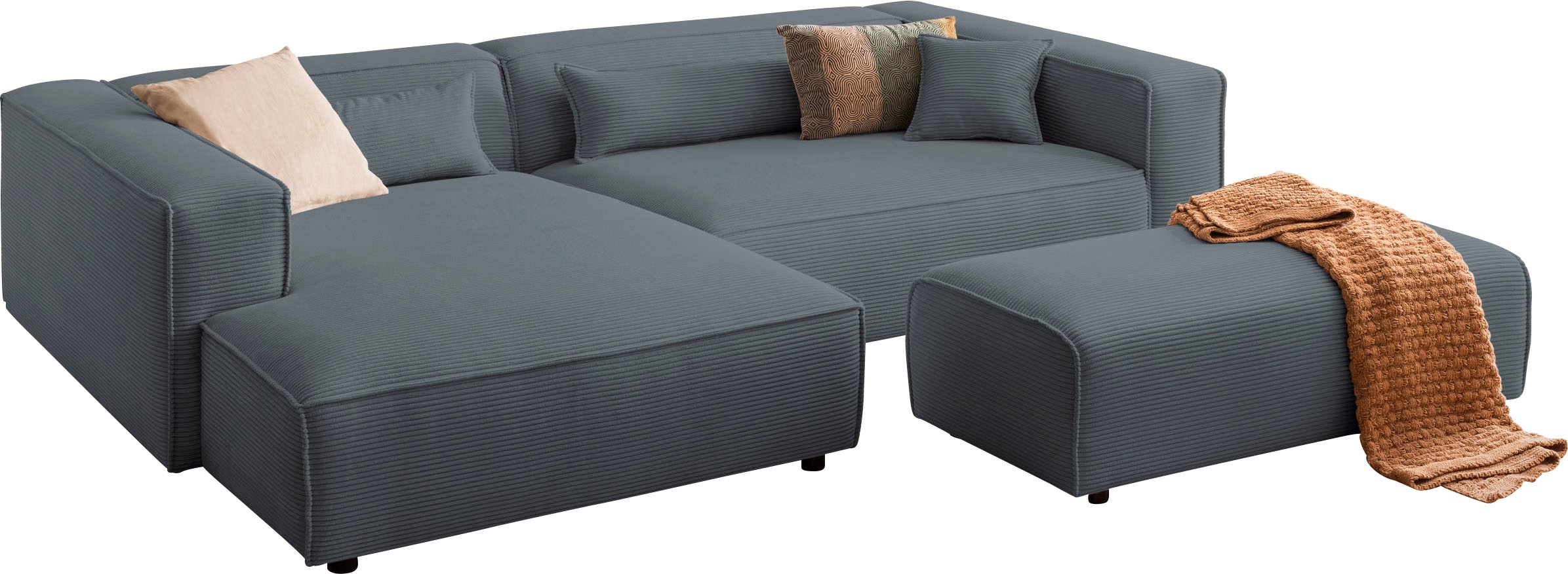 LeGer Home by Lena Gercke Ecksofa »PIARA XXL, L-Form, Schlaffunktion, Cord, günstig online kaufen