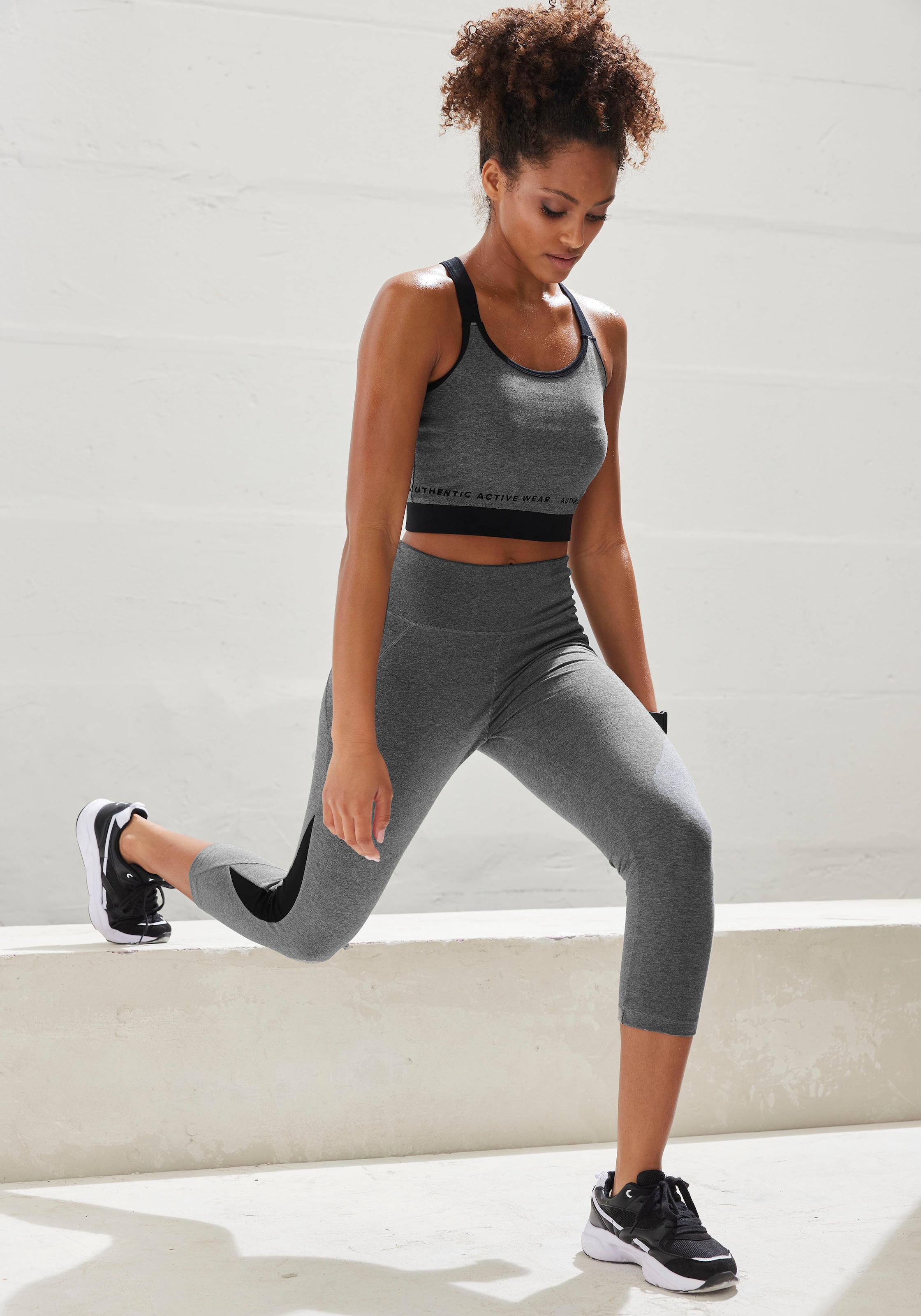 Vivance active Caprileggings, Sportleggings mit breitem Komfortbund