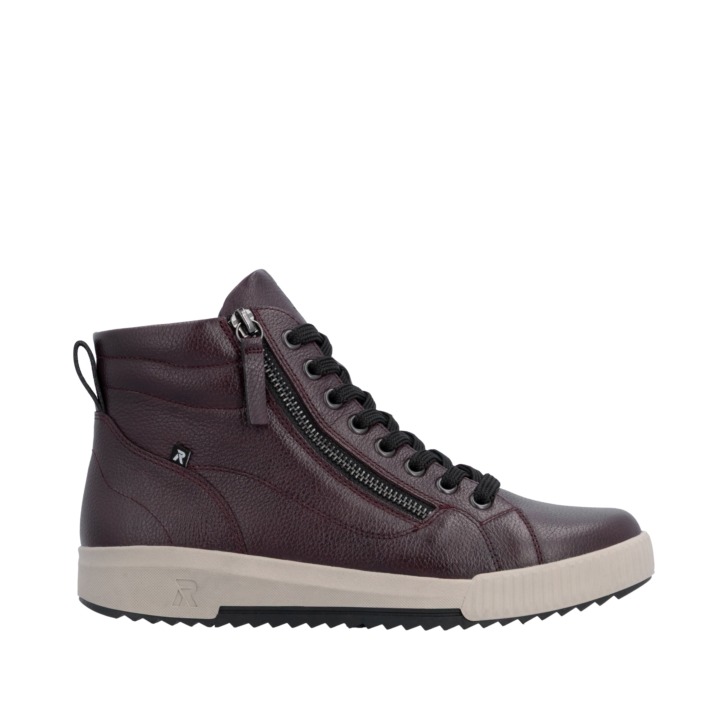 RIEKER Sport Schnürboots  Stiefelette, High Top Sneaker, Freizeitboots mit Reißverschluss