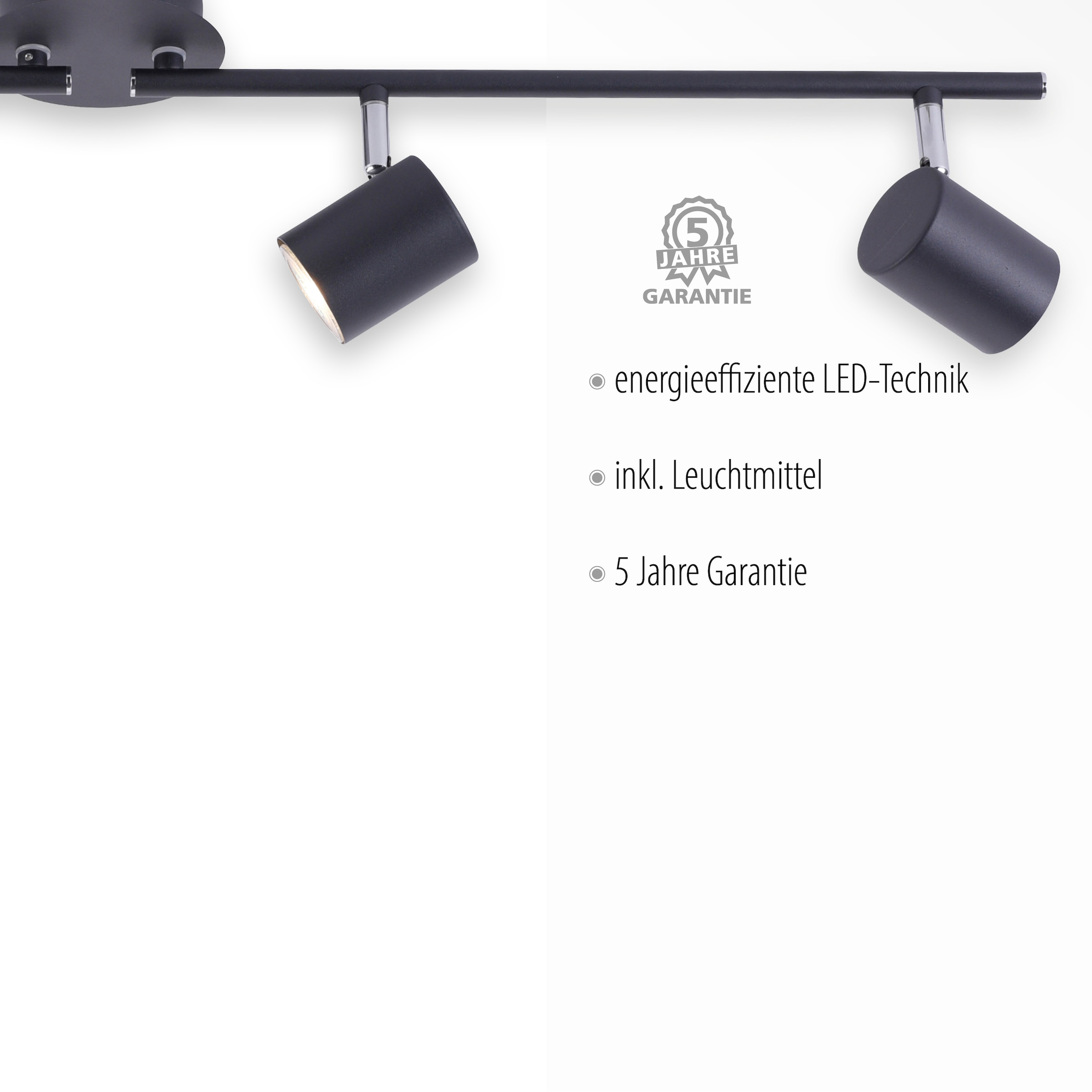 JUST LIGHT LED Deckenleuchte »TARIK«, 4 flammig, Leuchtmittel GU10 | LED wechselbar, LED