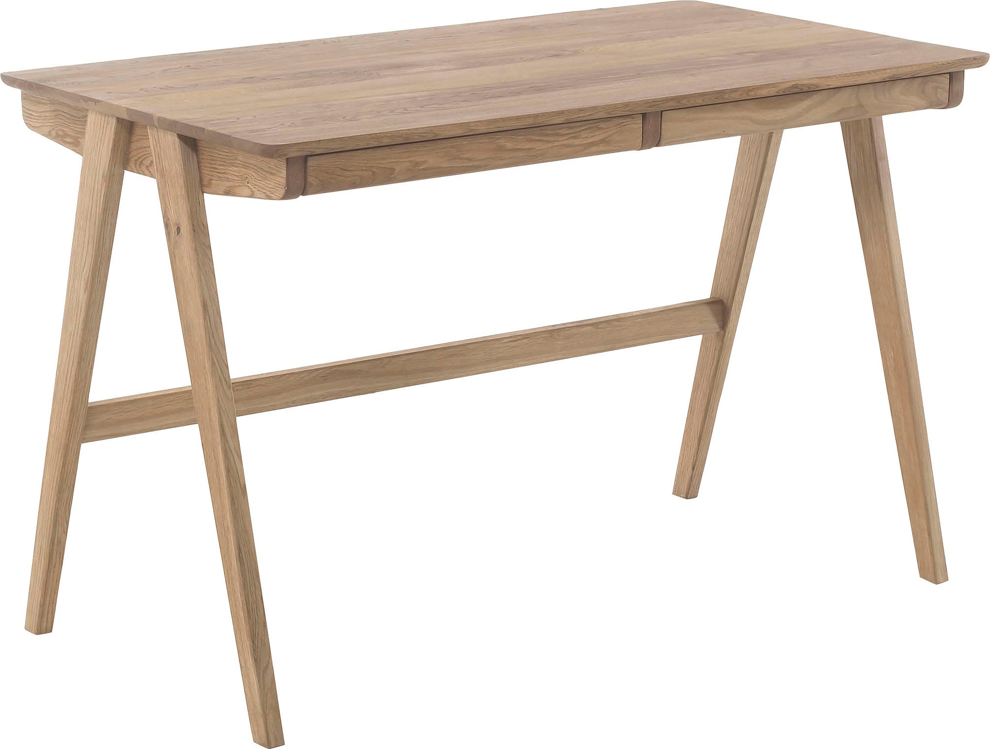 MCA furniture Schreibtisch »Delia«, Asteiche Massivholz geölt mit Schubladen, Breite 120 cm