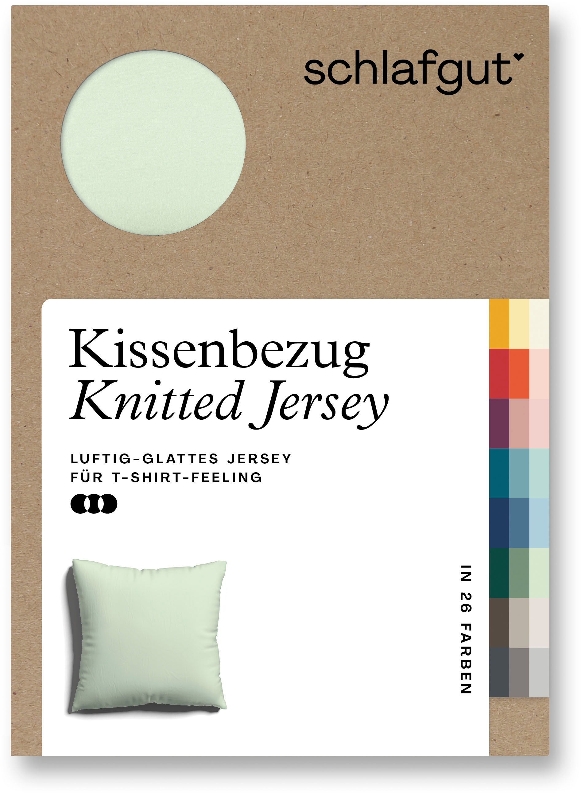 Schlafgut Kissenbezug »Knitted Jersey aus Bio-Baumwolle mit Elasthan, bügel günstig online kaufen