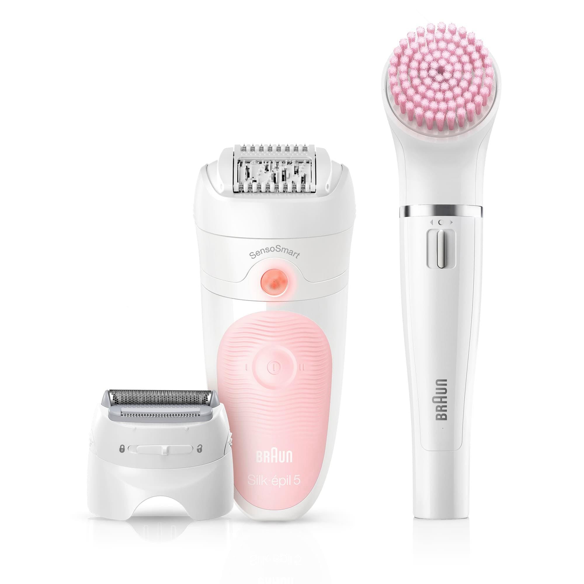 Braun Epilierer »Silk-épil Deluxe Beauty-Set 6-in-1 online Aufsätze, Wet&Dry 4 Epilierer St. bestellen & Haarentfernung 5-895«, für Kabellose Körper Gesicht